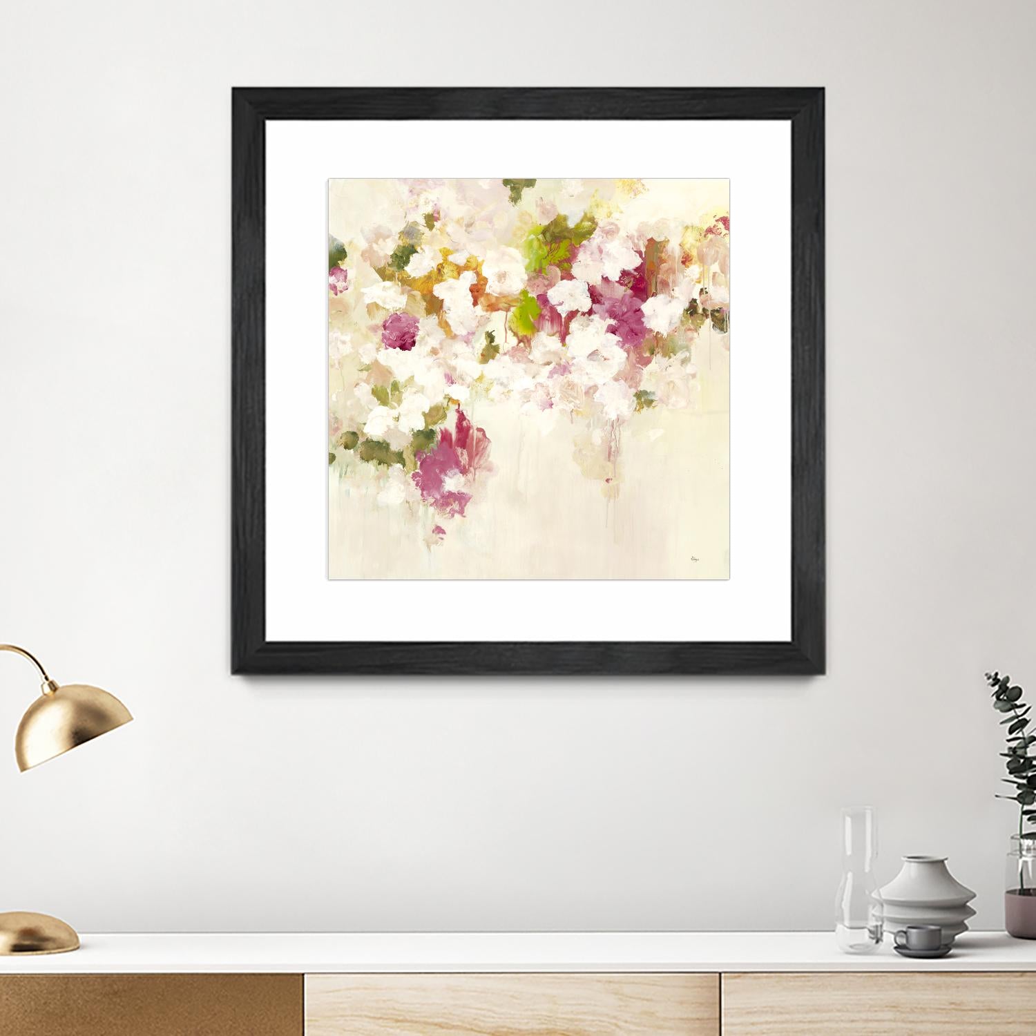 Floral Blush V2 by Lisa Ridgers on GIANT ART - whites & creams abstracted florals