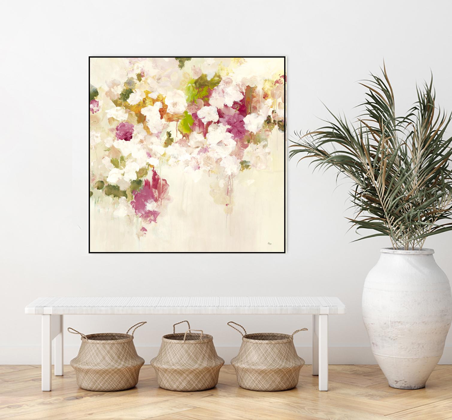 Floral Blush V2 by Lisa Ridgers on GIANT ART - whites & creams abstracted florals