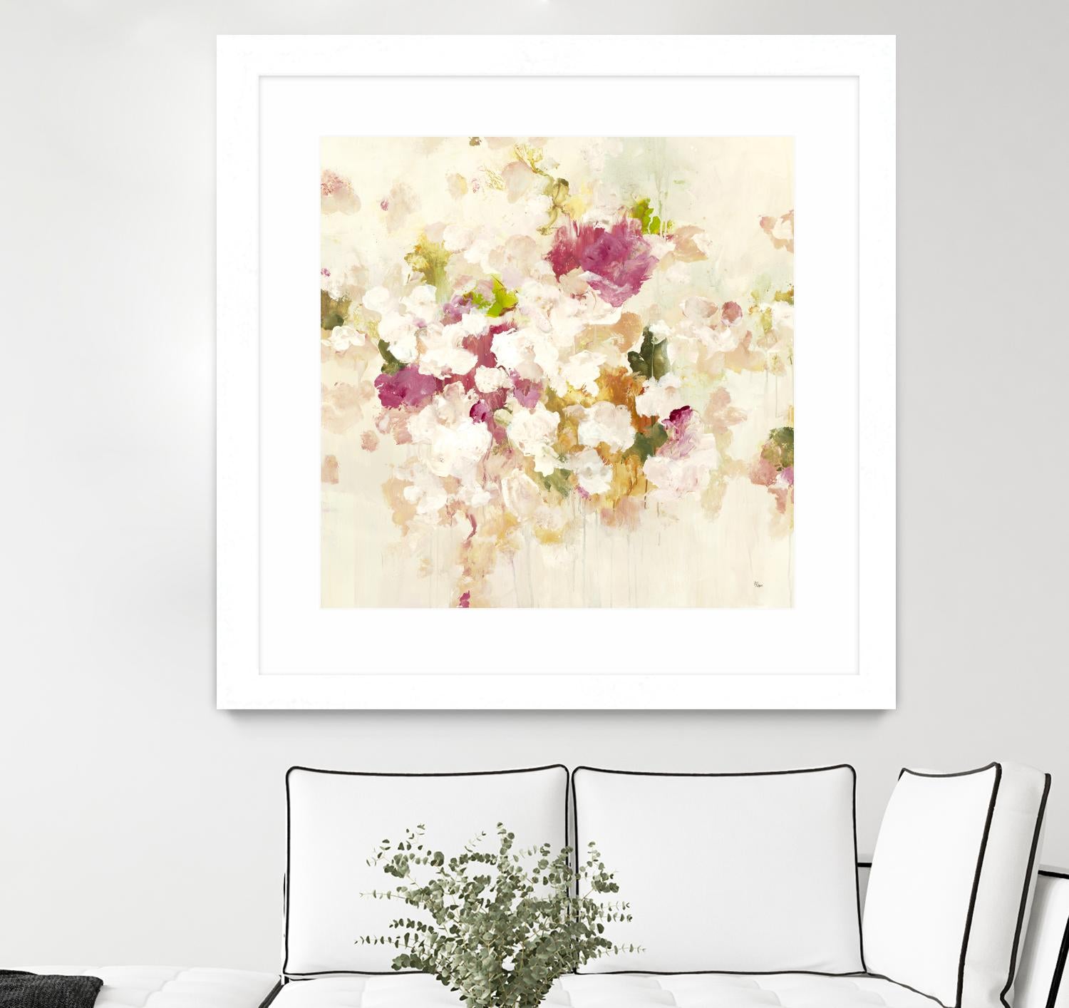 Floral Blush V4 by Lisa Ridgers on GIANT ART - whites & creams abstracted florals