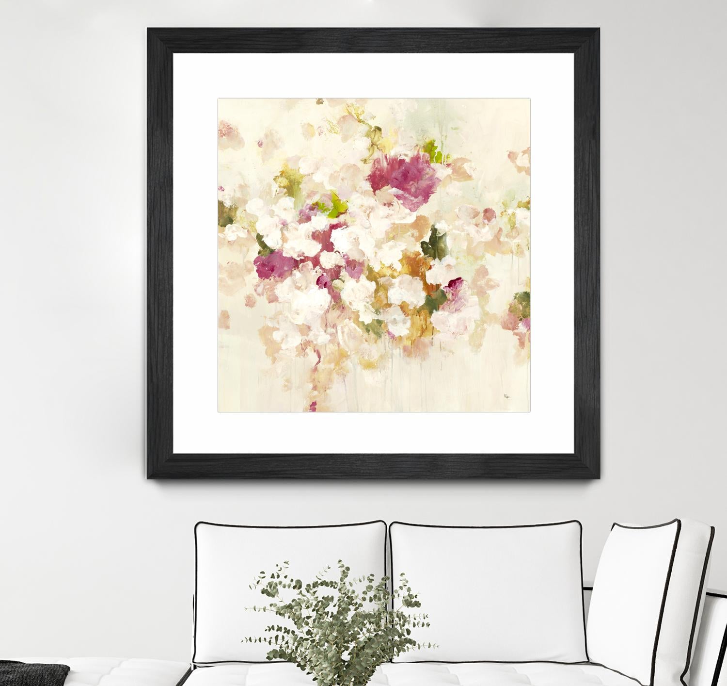 Floral Blush V4 by Lisa Ridgers on GIANT ART - whites & creams abstracted florals