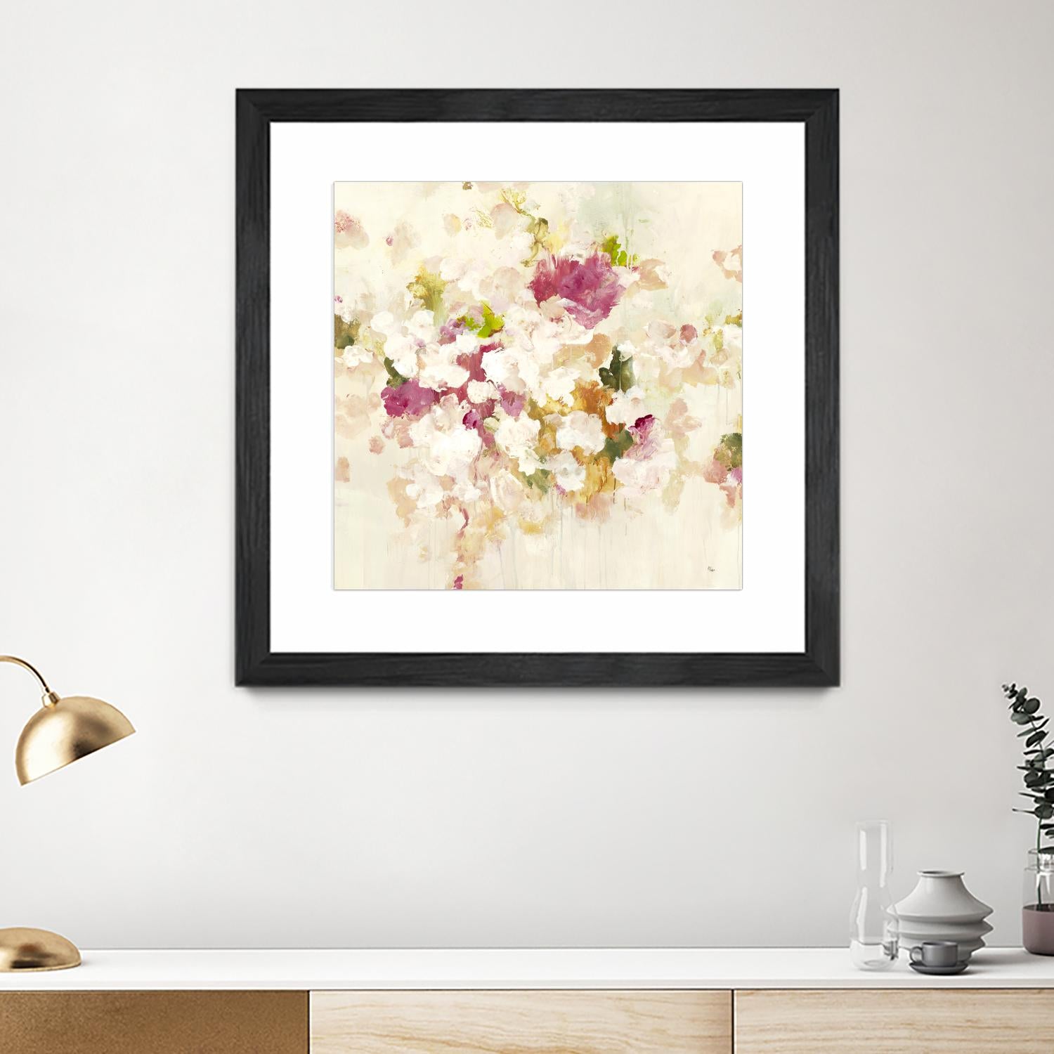 Floral Blush V4 by Lisa Ridgers on GIANT ART - whites & creams abstracted florals