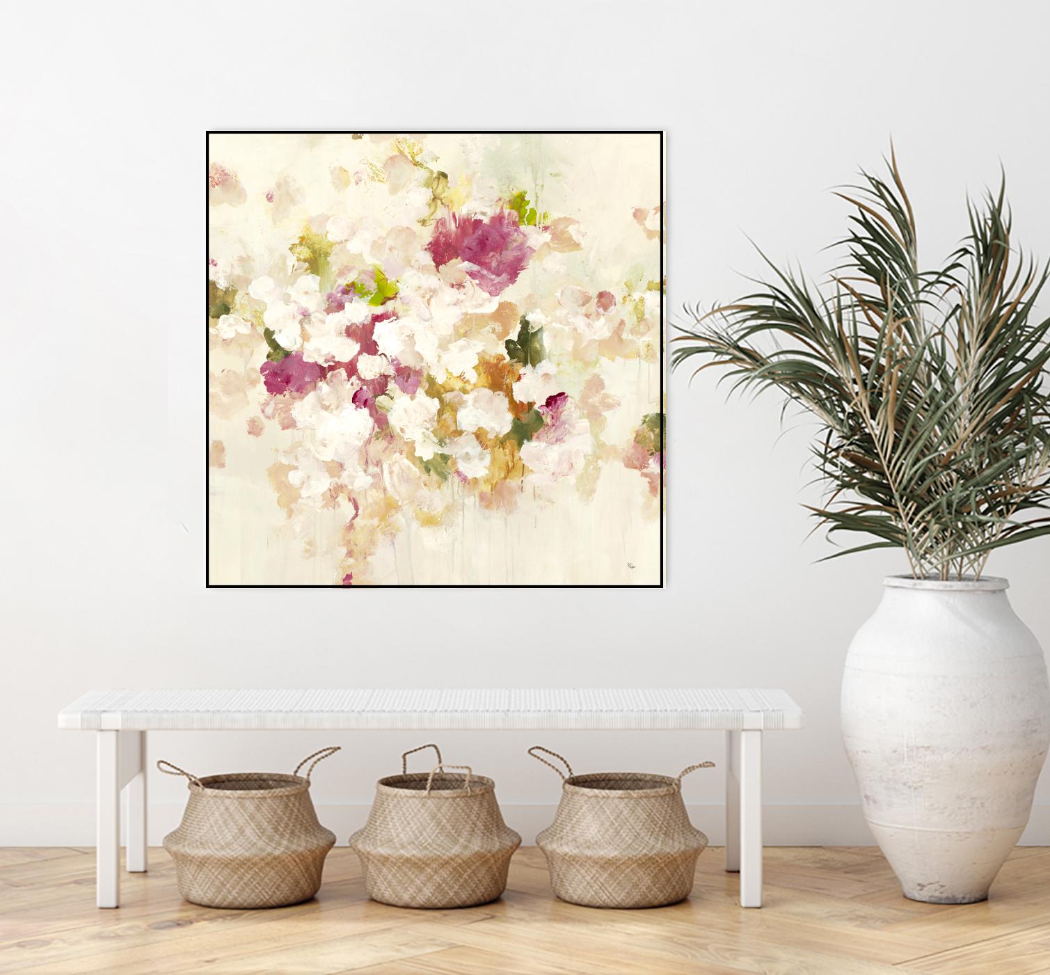 Floral Blush V4 by Lisa Ridgers on GIANT ART - whites & creams abstracted florals