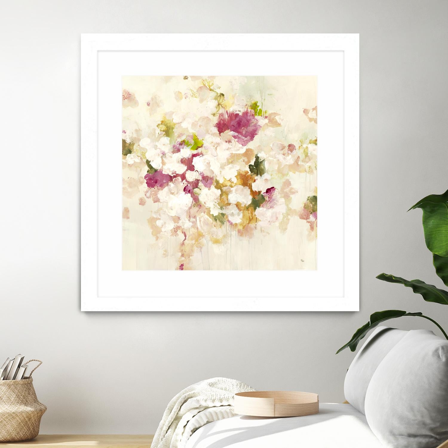 Floral Blush V4 by Lisa Ridgers on GIANT ART - whites & creams abstracted florals