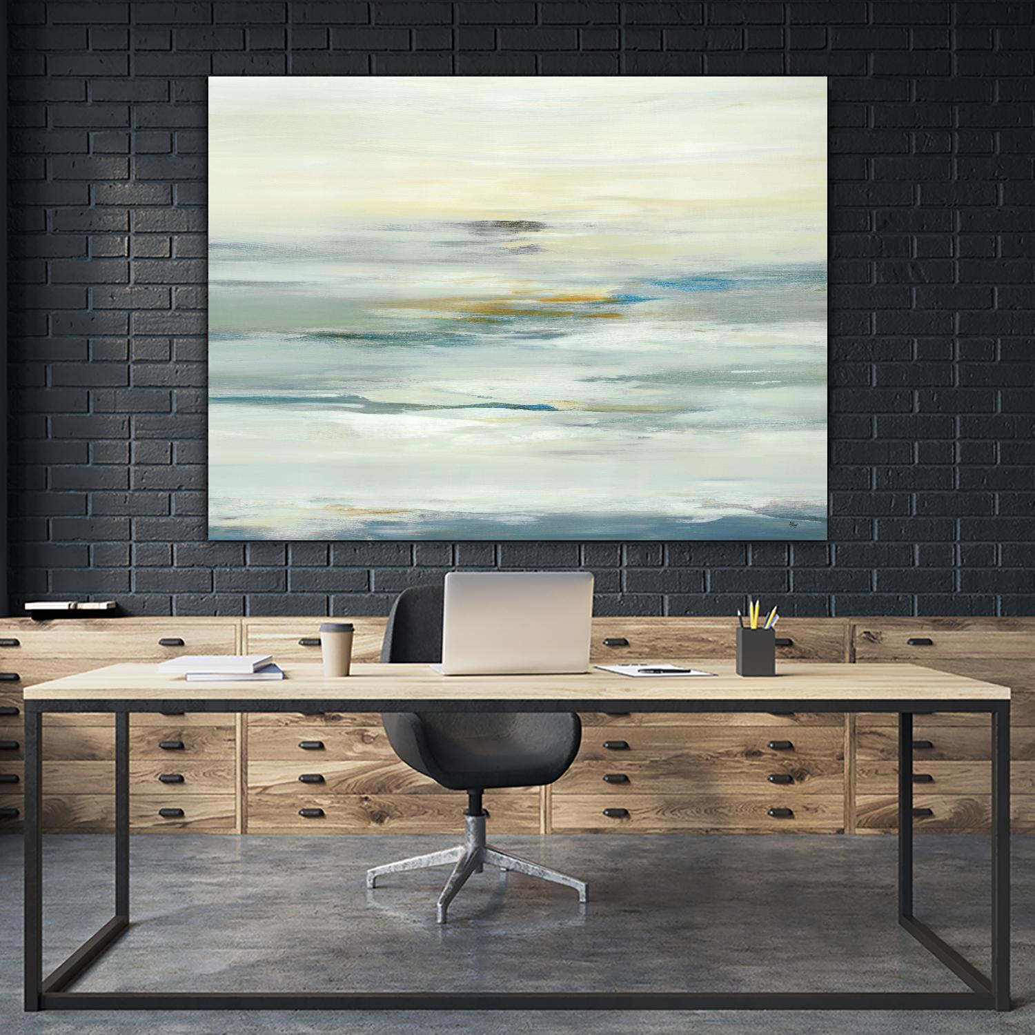 Calm Vision by Lisa Ridgers on GIANT ART - whites & creams abstract landscape white