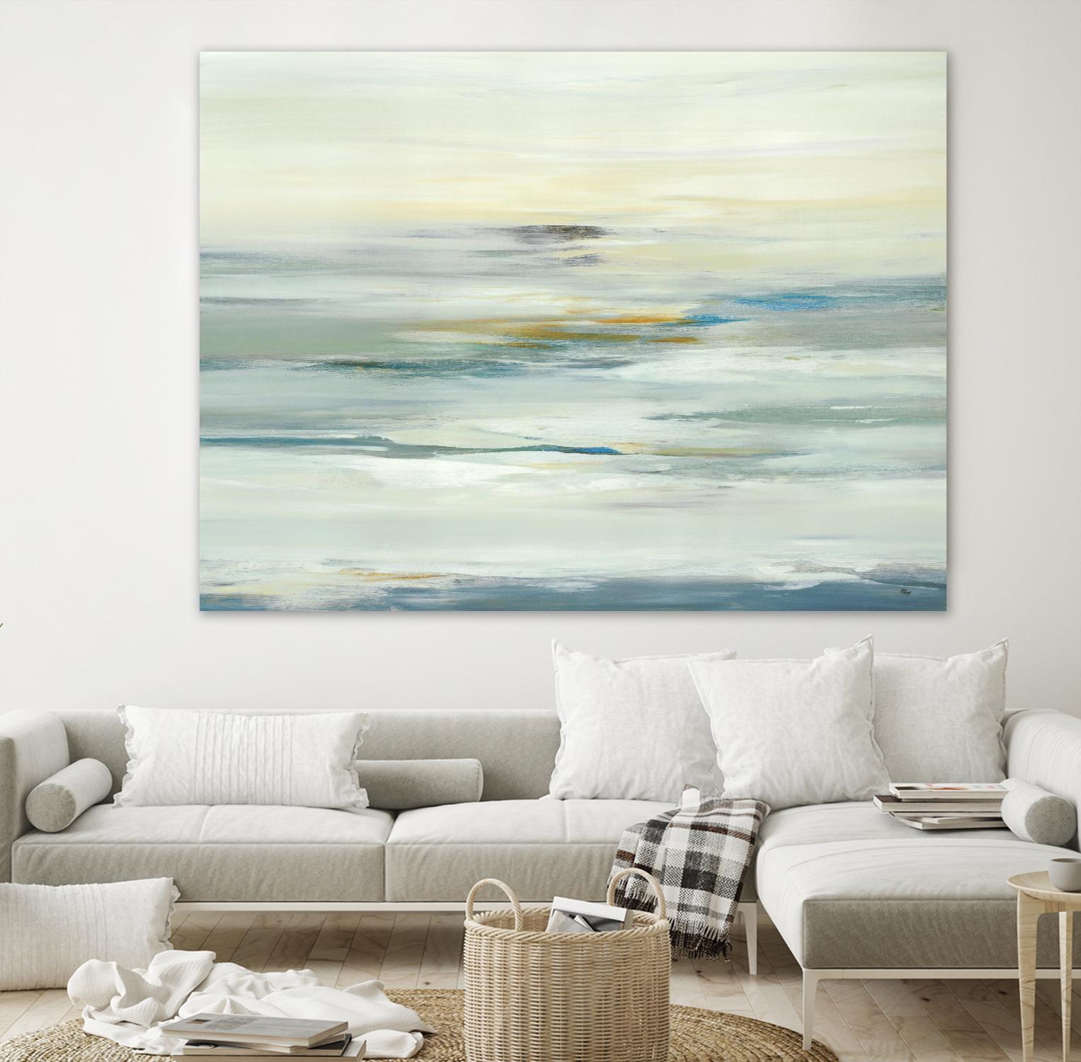 Calm Vision by Lisa Ridgers on GIANT ART - whites & creams abstract landscape white