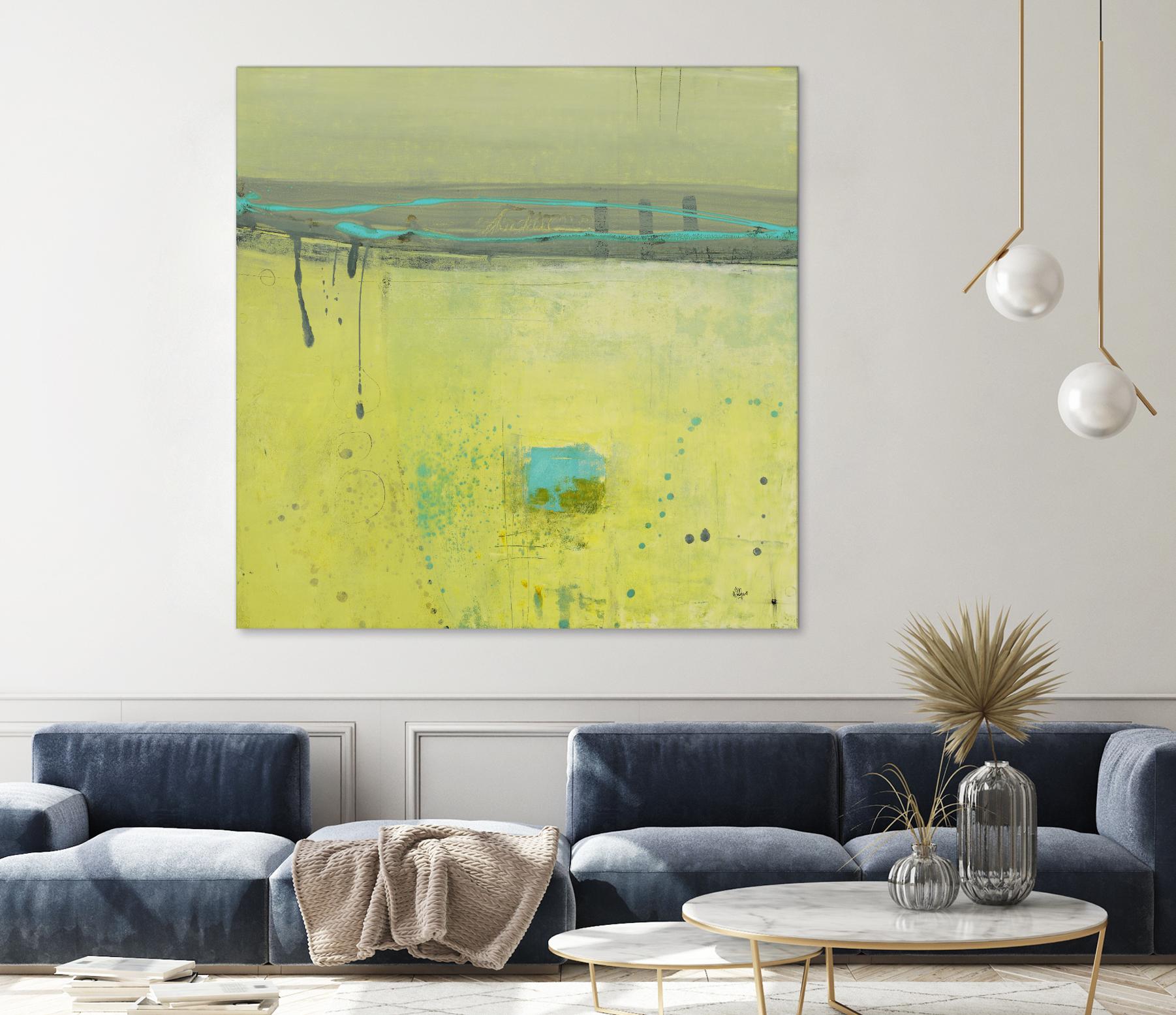 Fresh Dimensions by Lisa Ridgers on GIANT ART - turquoise abstract