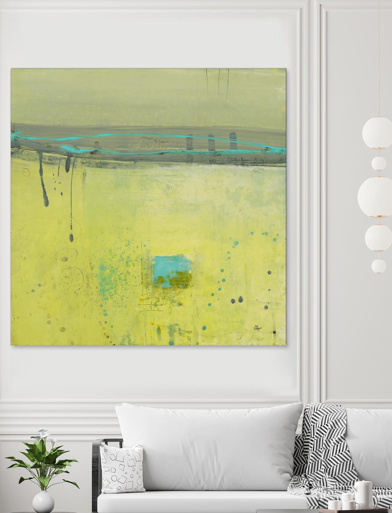 Fresh Dimensions by Lisa Ridgers on GIANT ART - turquoise abstract