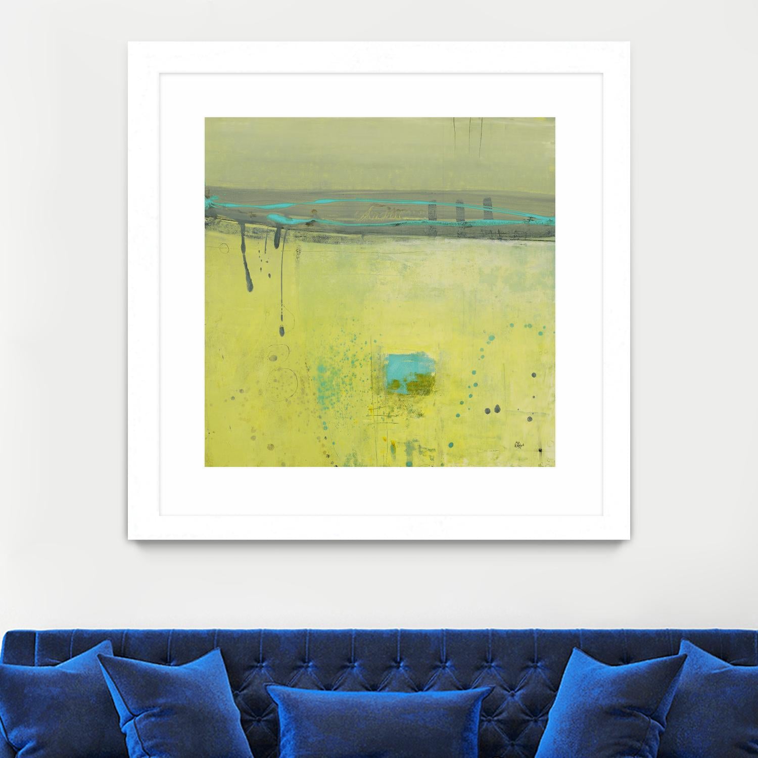 Fresh Dimensions by Lisa Ridgers on GIANT ART - turquoise abstract