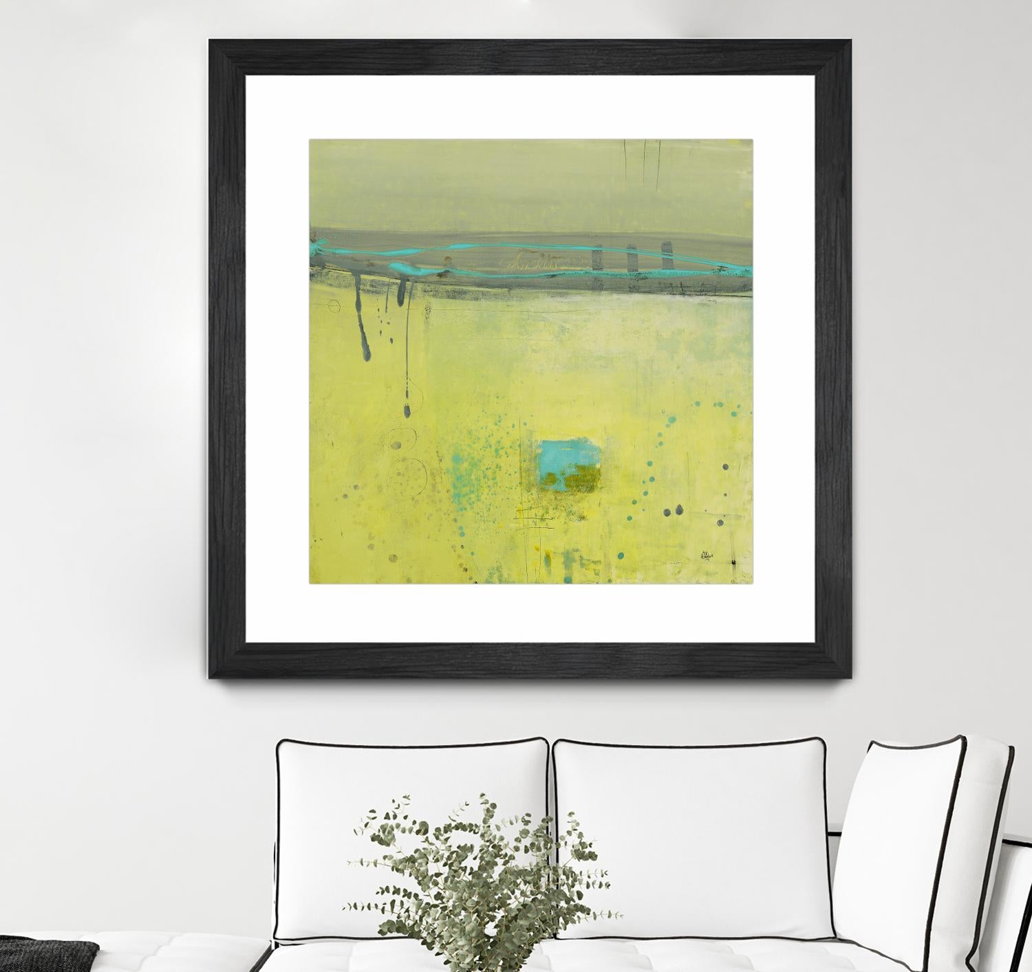 Fresh Dimensions by Lisa Ridgers on GIANT ART - turquoise abstract