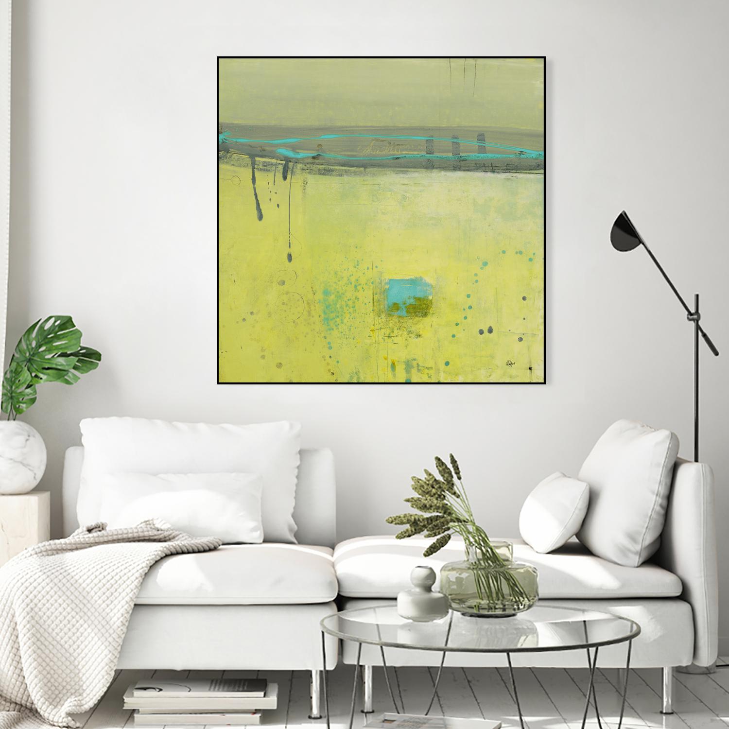 Fresh Dimensions by Lisa Ridgers on GIANT ART - turquoise abstract