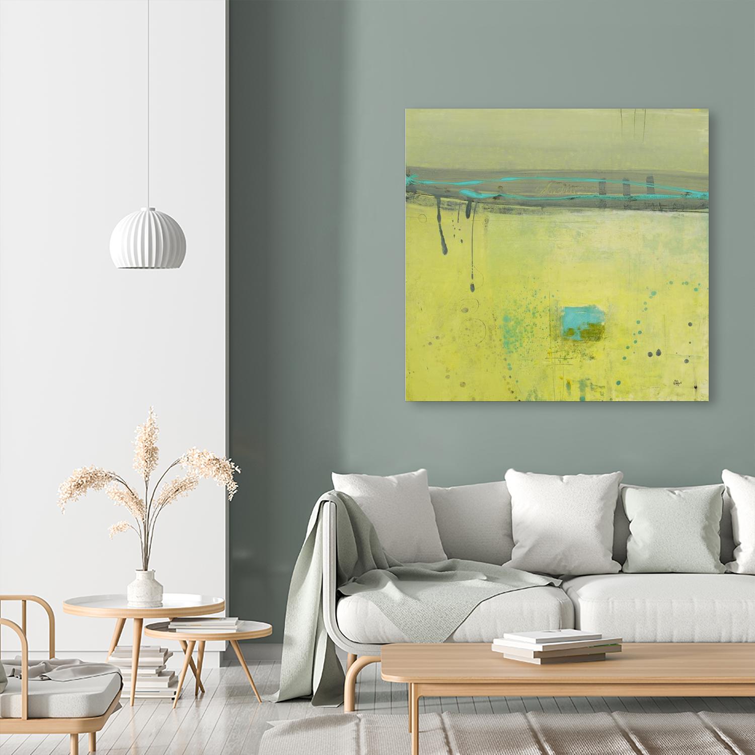 Fresh Dimensions by Lisa Ridgers on GIANT ART - turquoise abstract