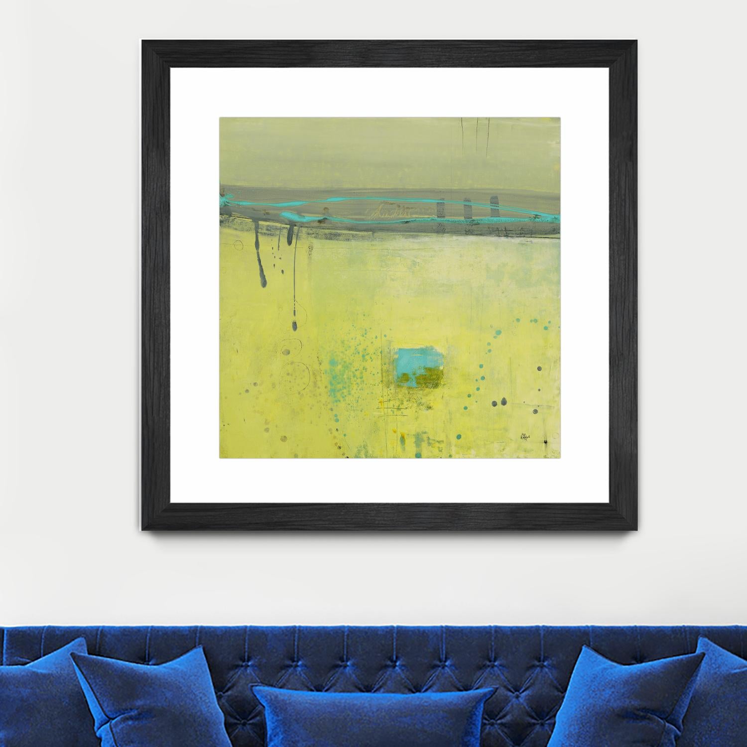 Fresh Dimensions by Lisa Ridgers on GIANT ART - turquoise abstract