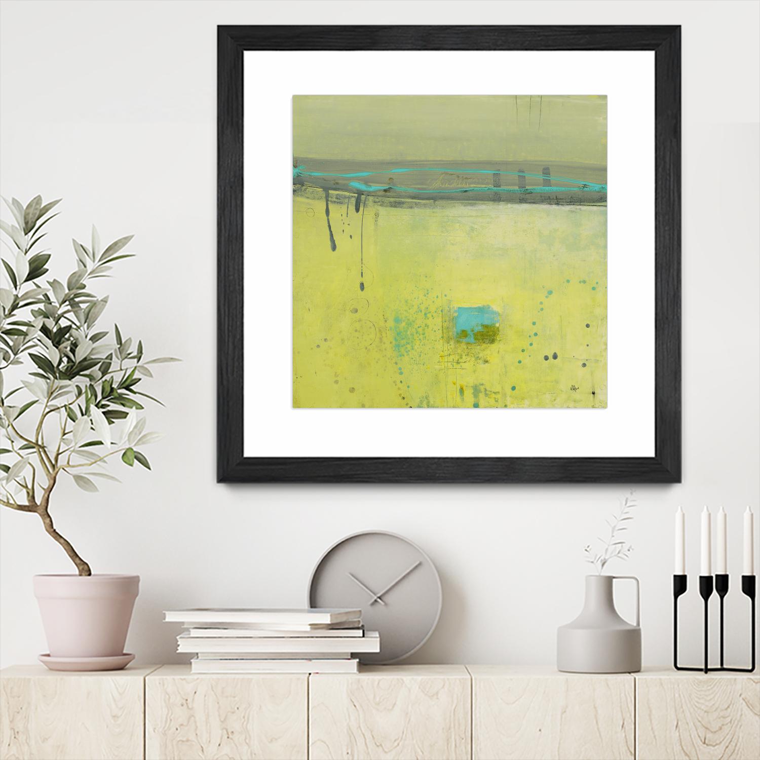 Fresh Dimensions by Lisa Ridgers on GIANT ART - turquoise abstract