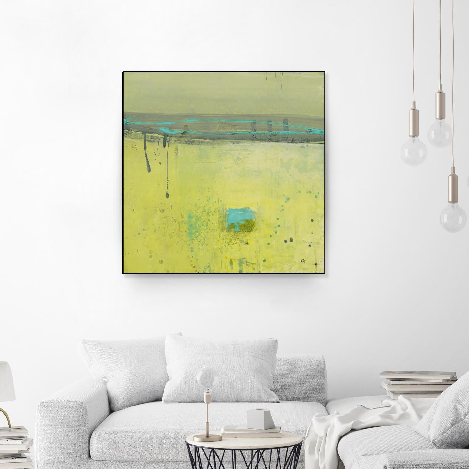 Fresh Dimensions by Lisa Ridgers on GIANT ART - turquoise abstract