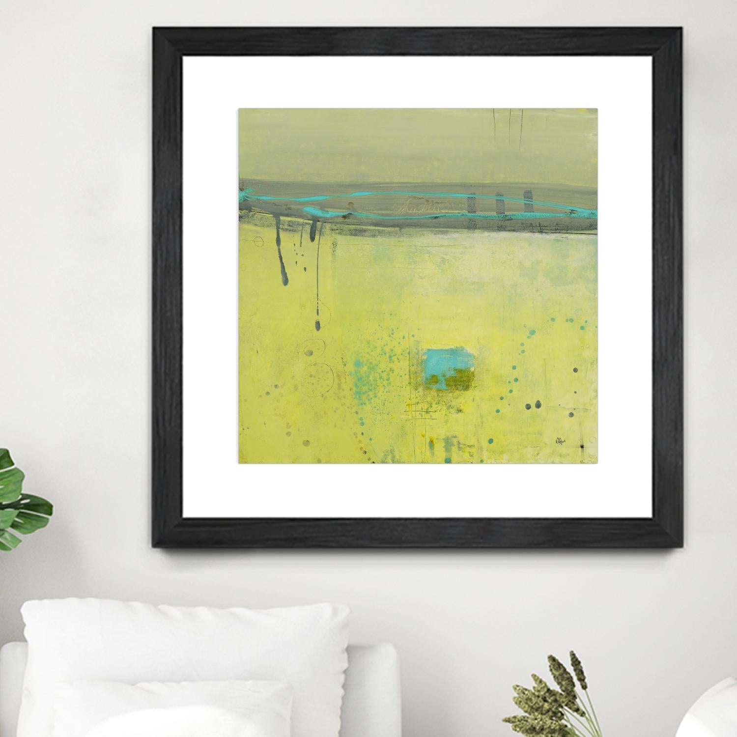 Fresh Dimensions by Lisa Ridgers on GIANT ART - turquoise abstract