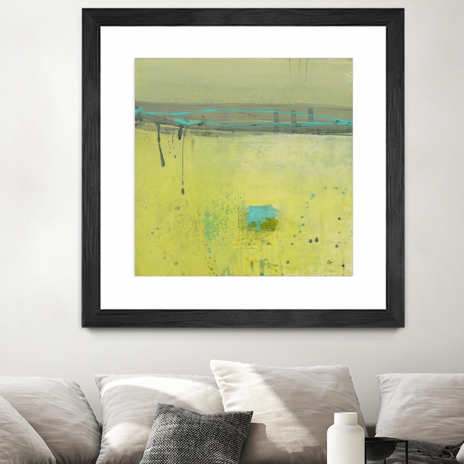 Fresh Dimensions by Lisa Ridgers on GIANT ART - turquoise abstract