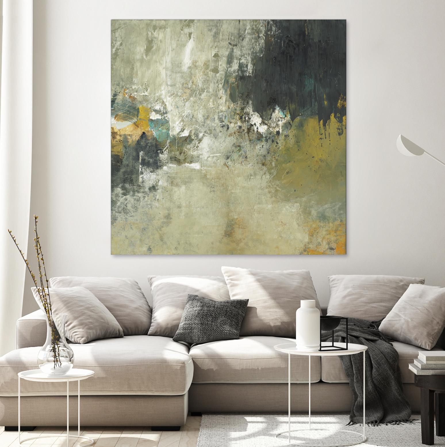 Freestyle by Lisa Ridgers on GIANT ART - beige abstract