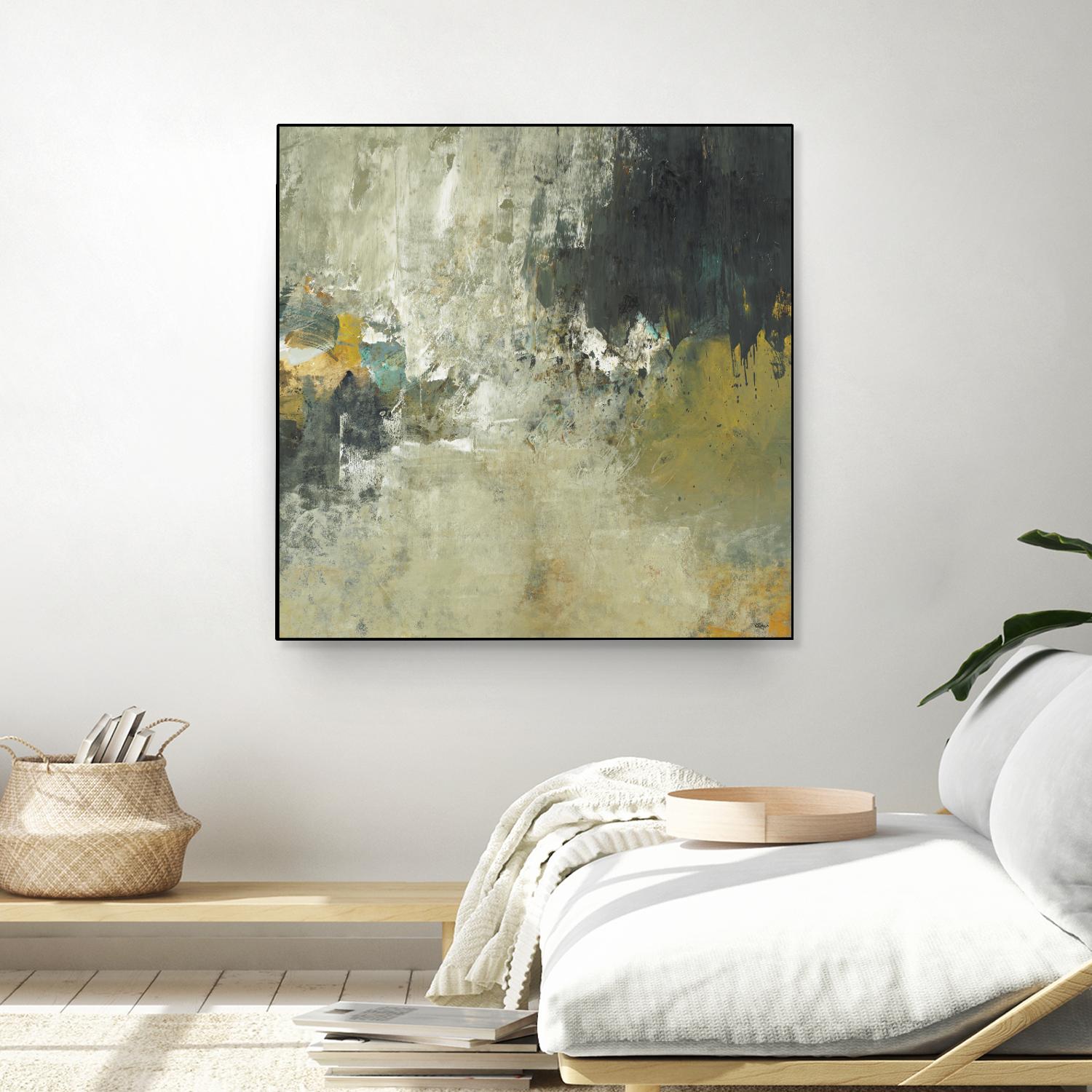 Freestyle by Lisa Ridgers on GIANT ART - beige abstract