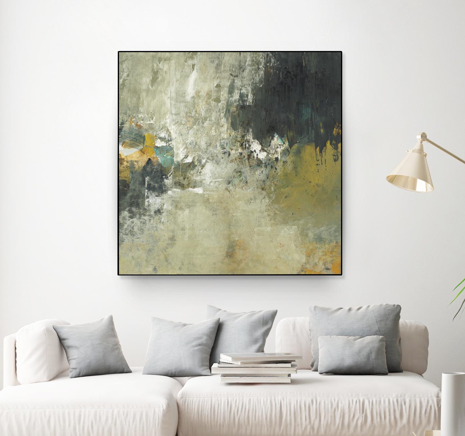 Freestyle by Lisa Ridgers on GIANT ART - beige abstract