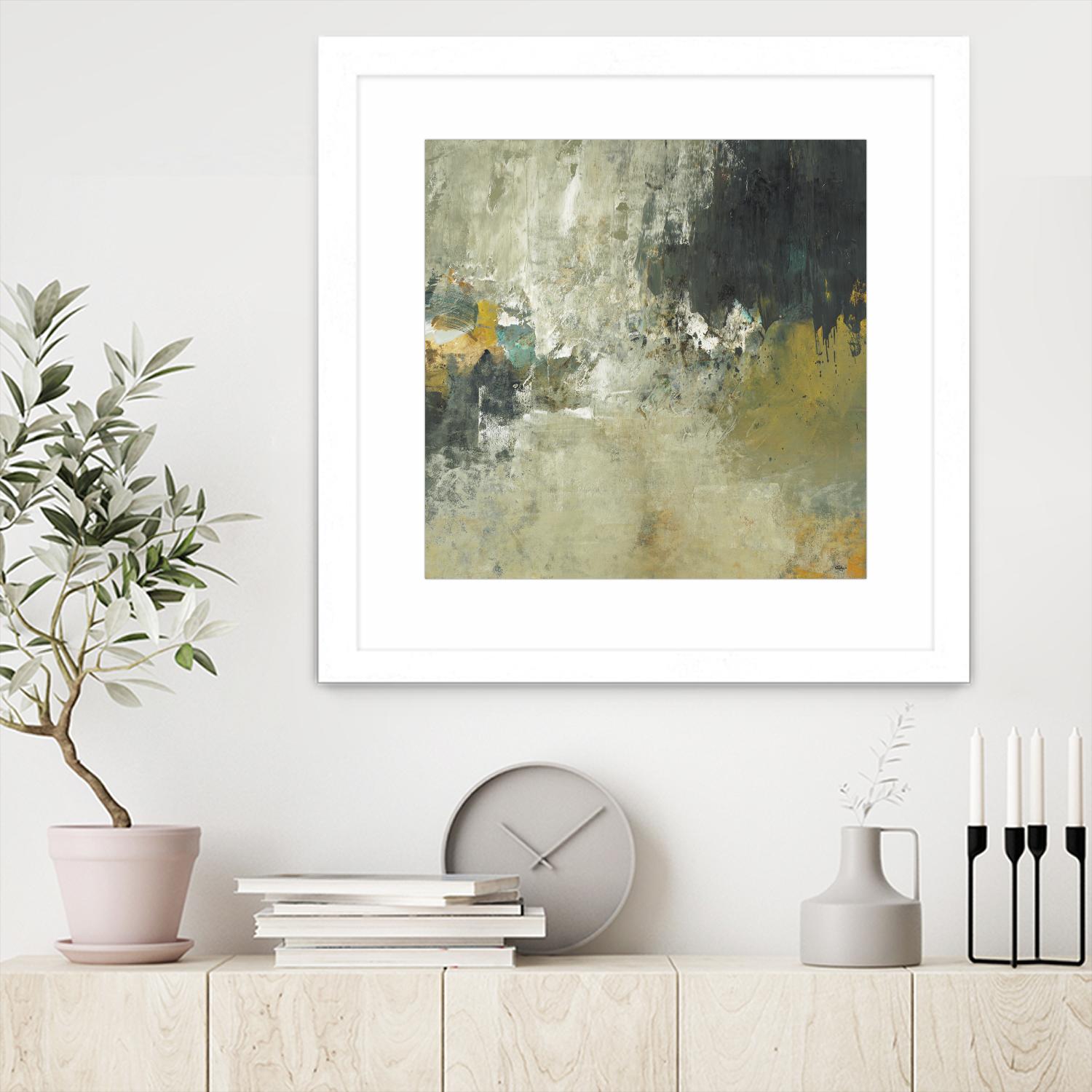 Freestyle by Lisa Ridgers on GIANT ART - beige abstract