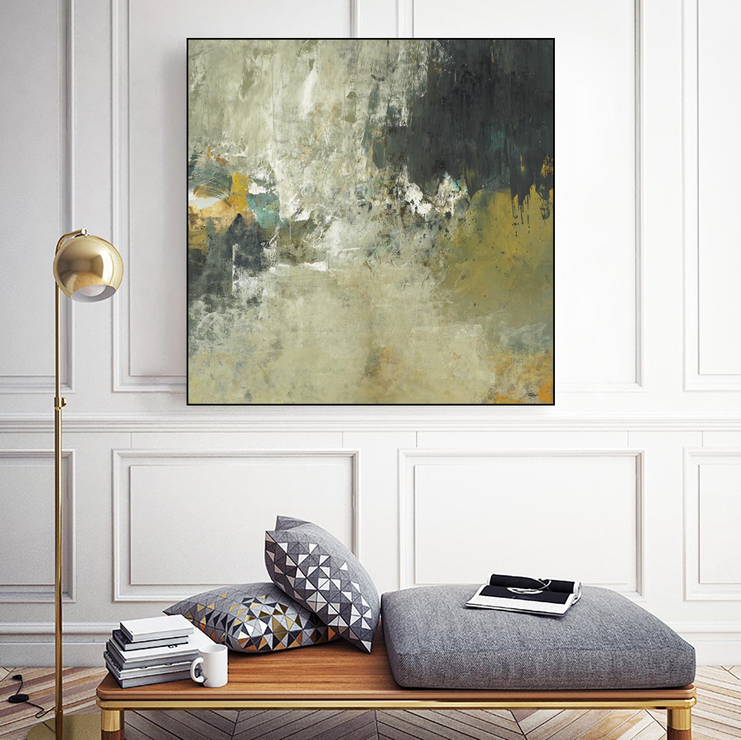 Freestyle by Lisa Ridgers on GIANT ART - beige abstract