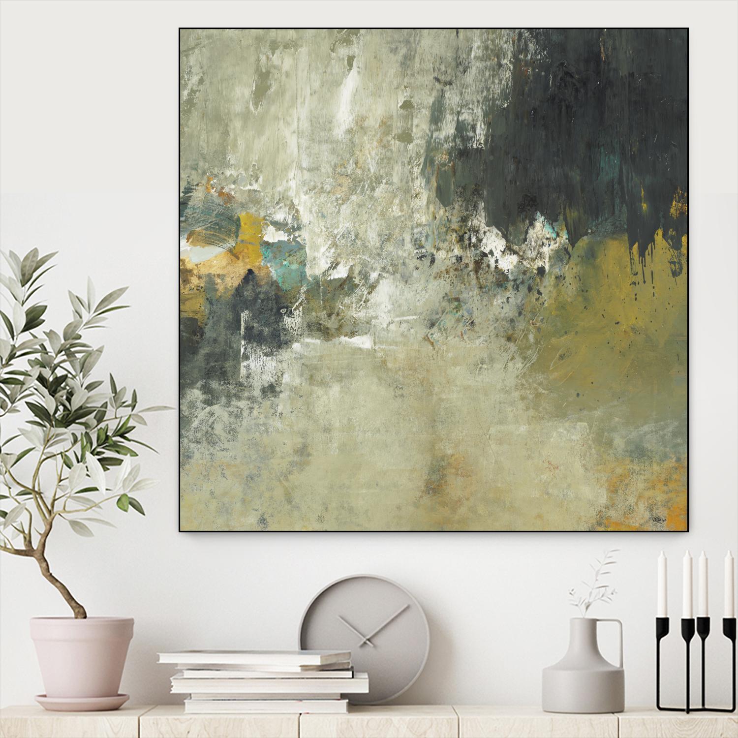 Freestyle by Lisa Ridgers on GIANT ART - beige abstract