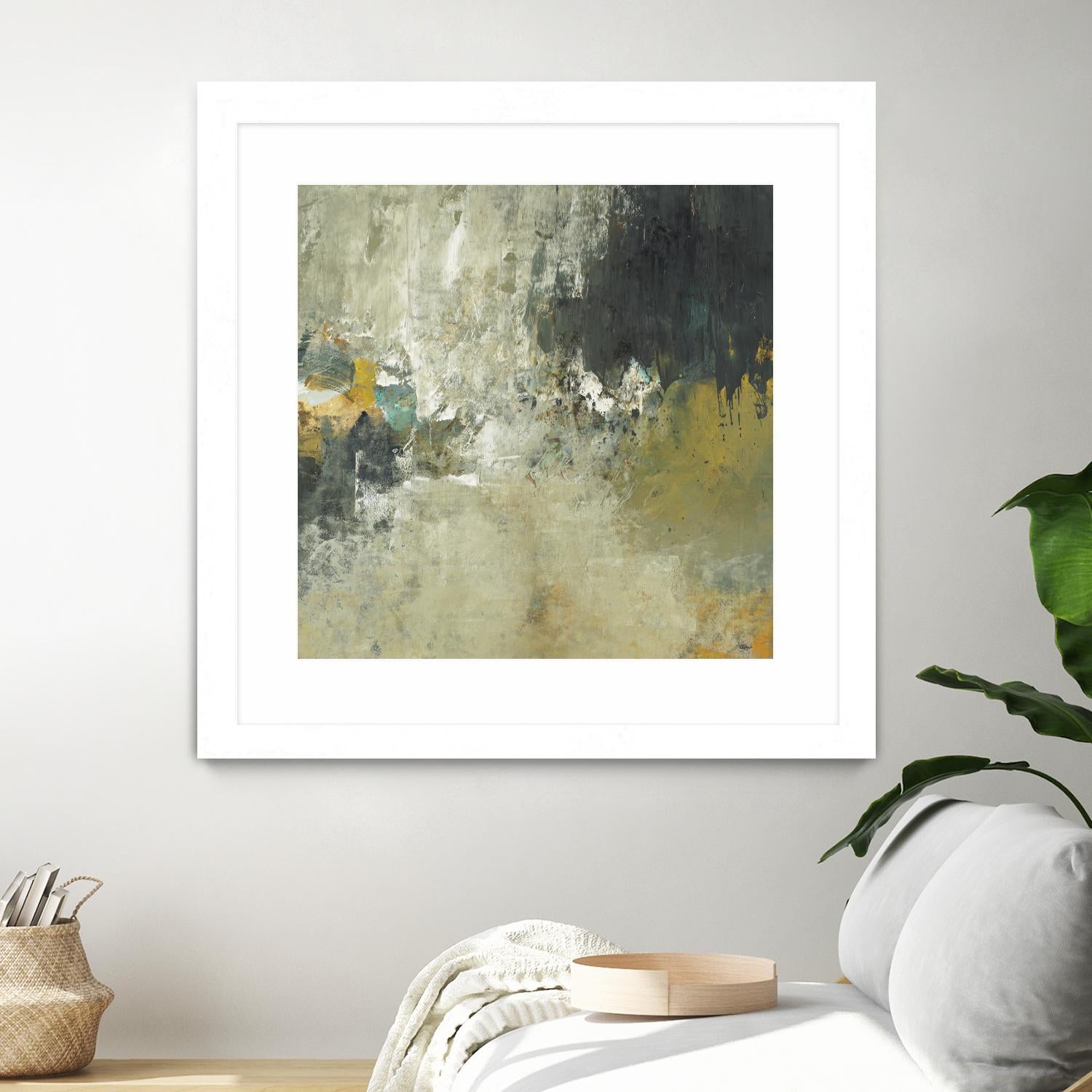 Freestyle by Lisa Ridgers on GIANT ART - beige abstract