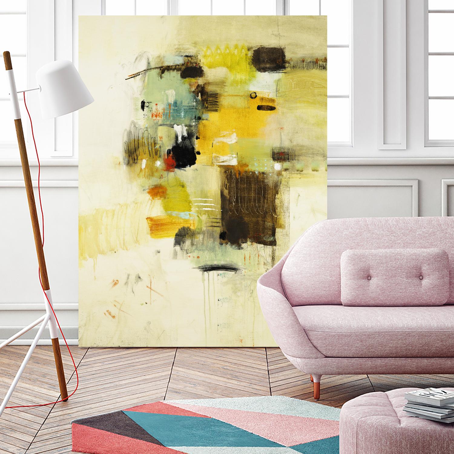 Get Aquainted I by Lisa Ridgers on GIANT ART - beige abstract