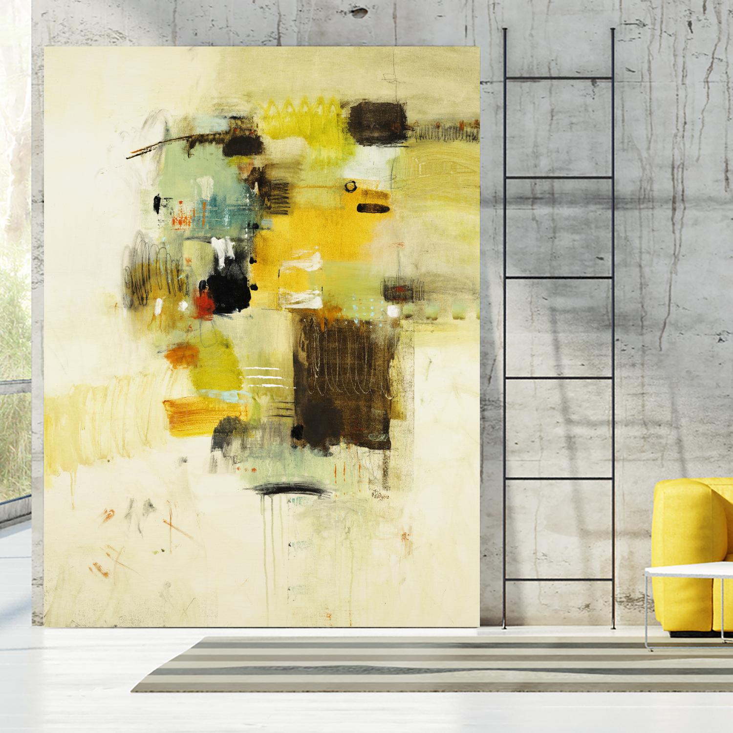 Get Aquainted I by Lisa Ridgers on GIANT ART - beige abstract