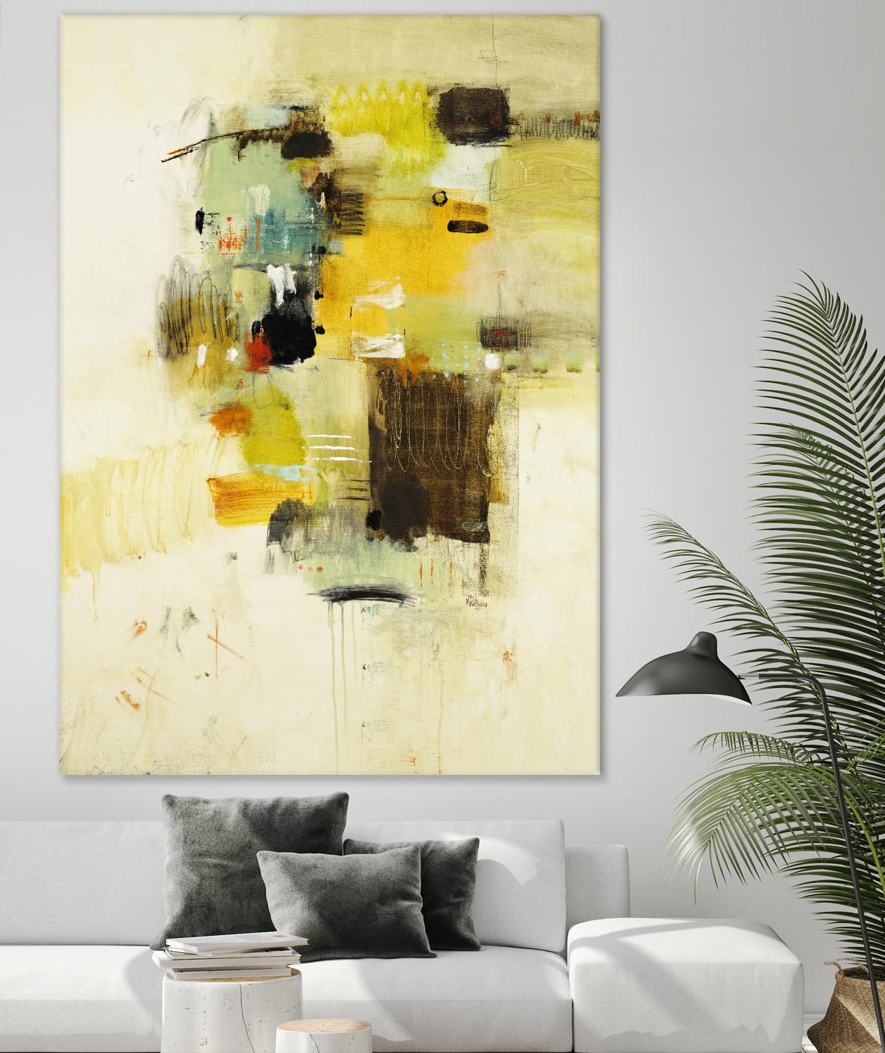 Get Aquainted I by Lisa Ridgers on GIANT ART - beige abstract