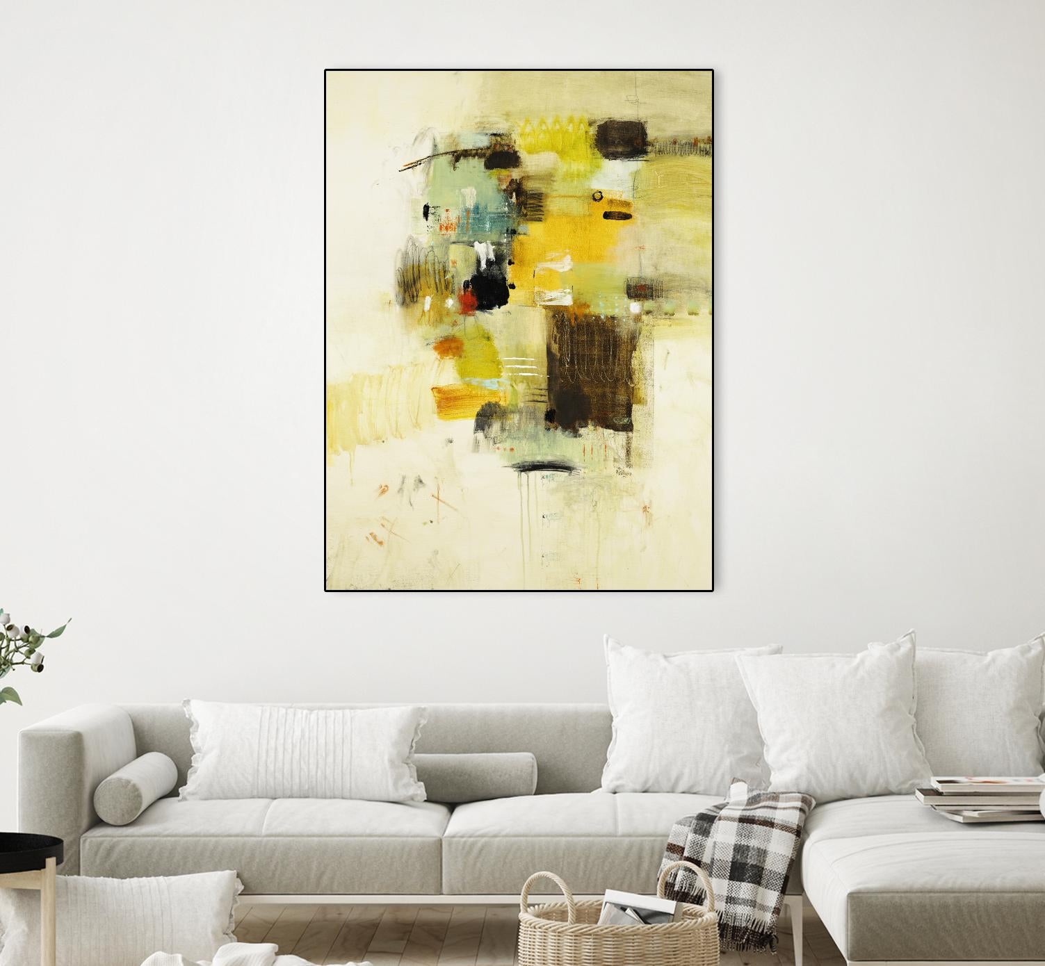 Get Aquainted I by Lisa Ridgers on GIANT ART - beige abstract