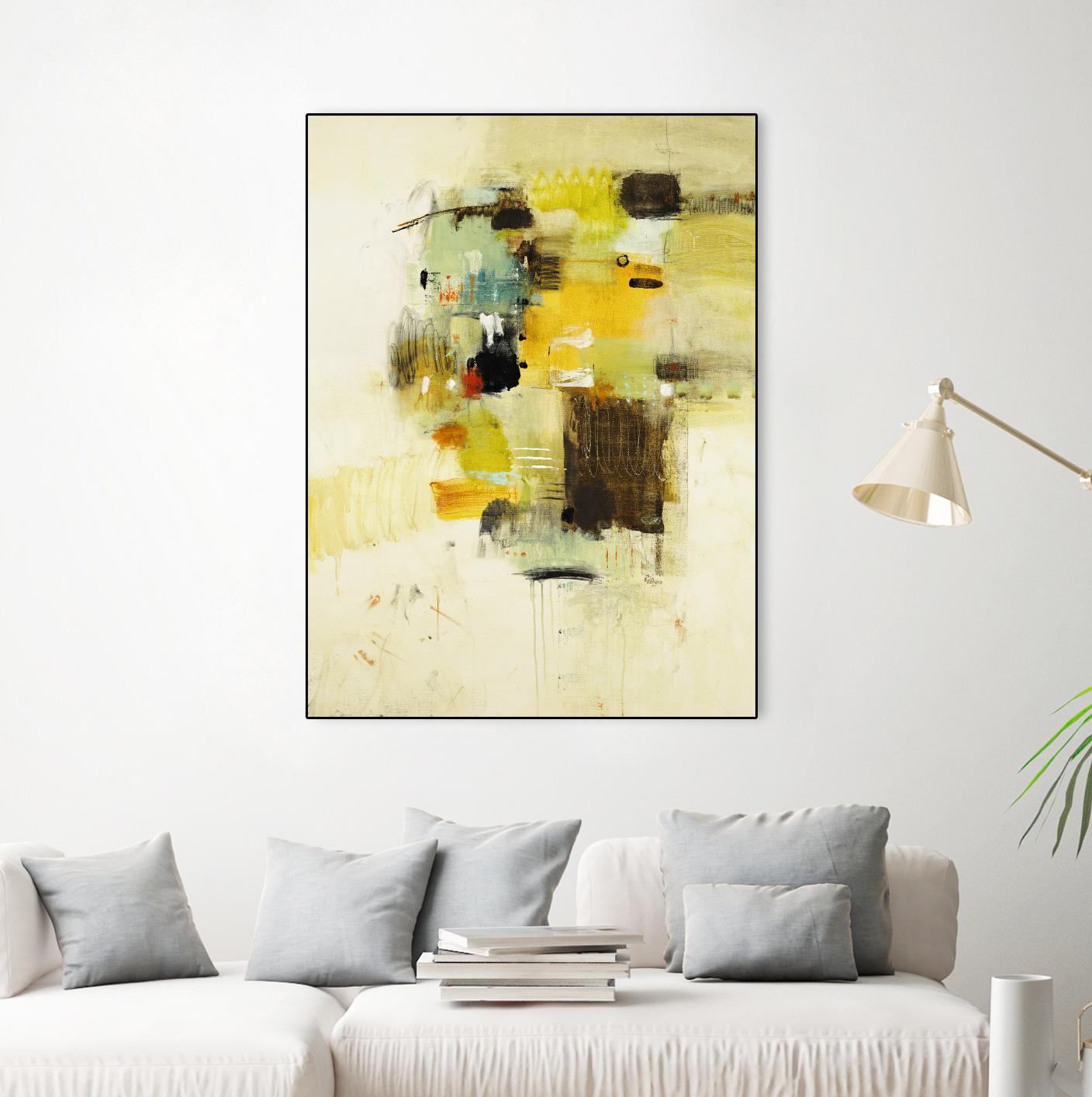 Get Aquainted I by Lisa Ridgers on GIANT ART - beige abstract