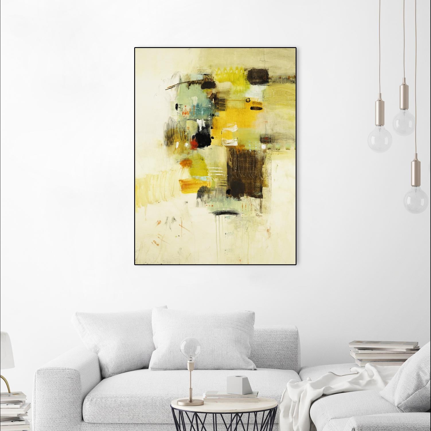 Get Aquainted I by Lisa Ridgers on GIANT ART - beige abstract