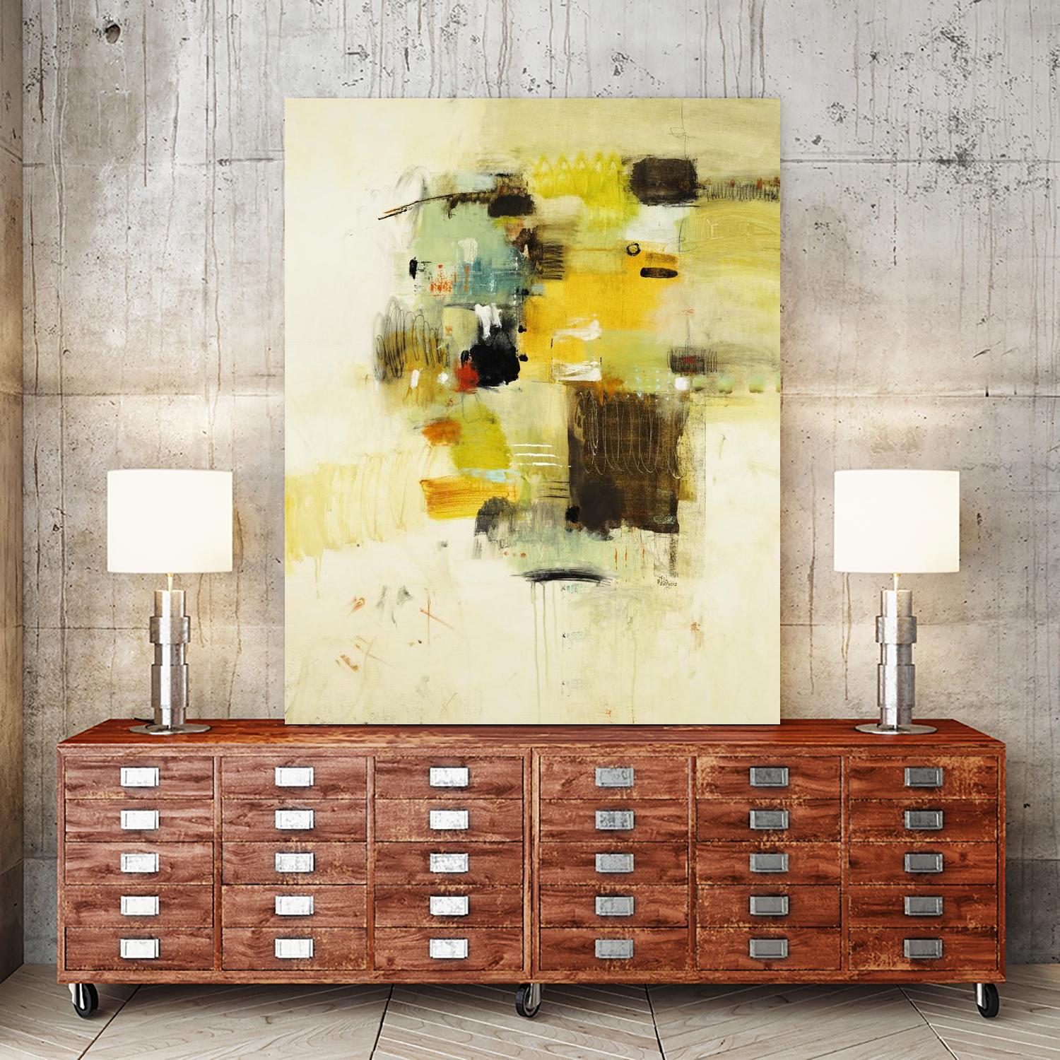 Get Aquainted I by Lisa Ridgers on GIANT ART - beige abstract