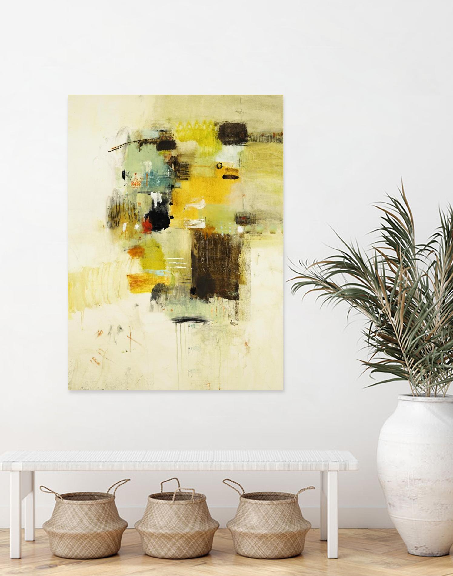 Get Aquainted I by Lisa Ridgers on GIANT ART - beige abstract