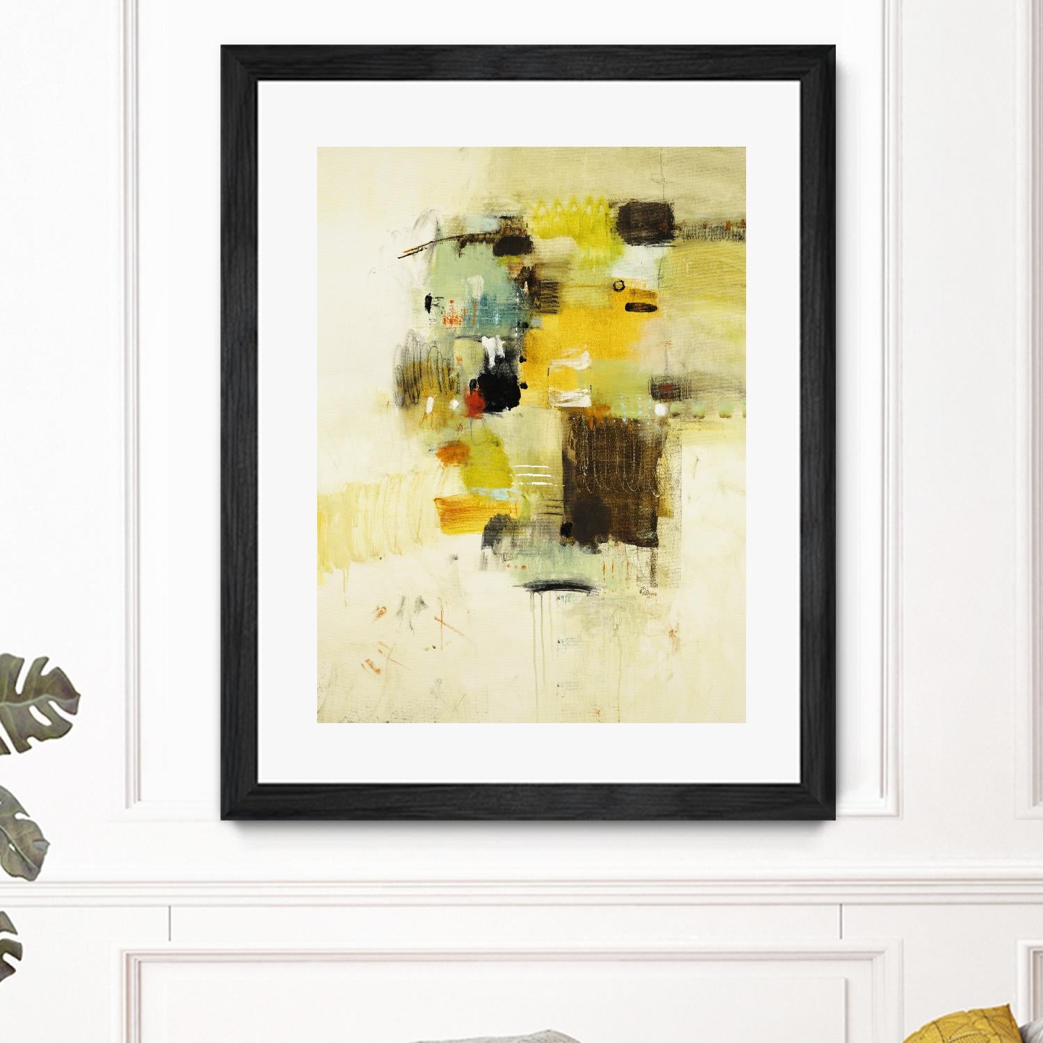 Get Aquainted I by Lisa Ridgers on GIANT ART - beige abstract