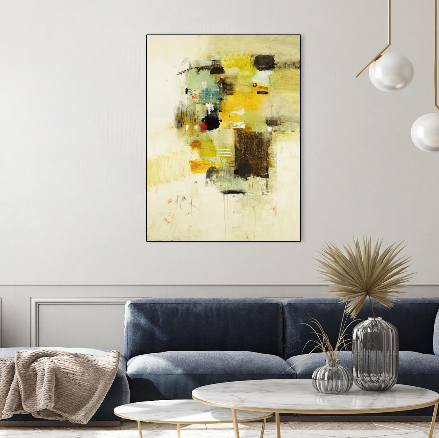 Get Aquainted I by Lisa Ridgers on GIANT ART - beige abstract