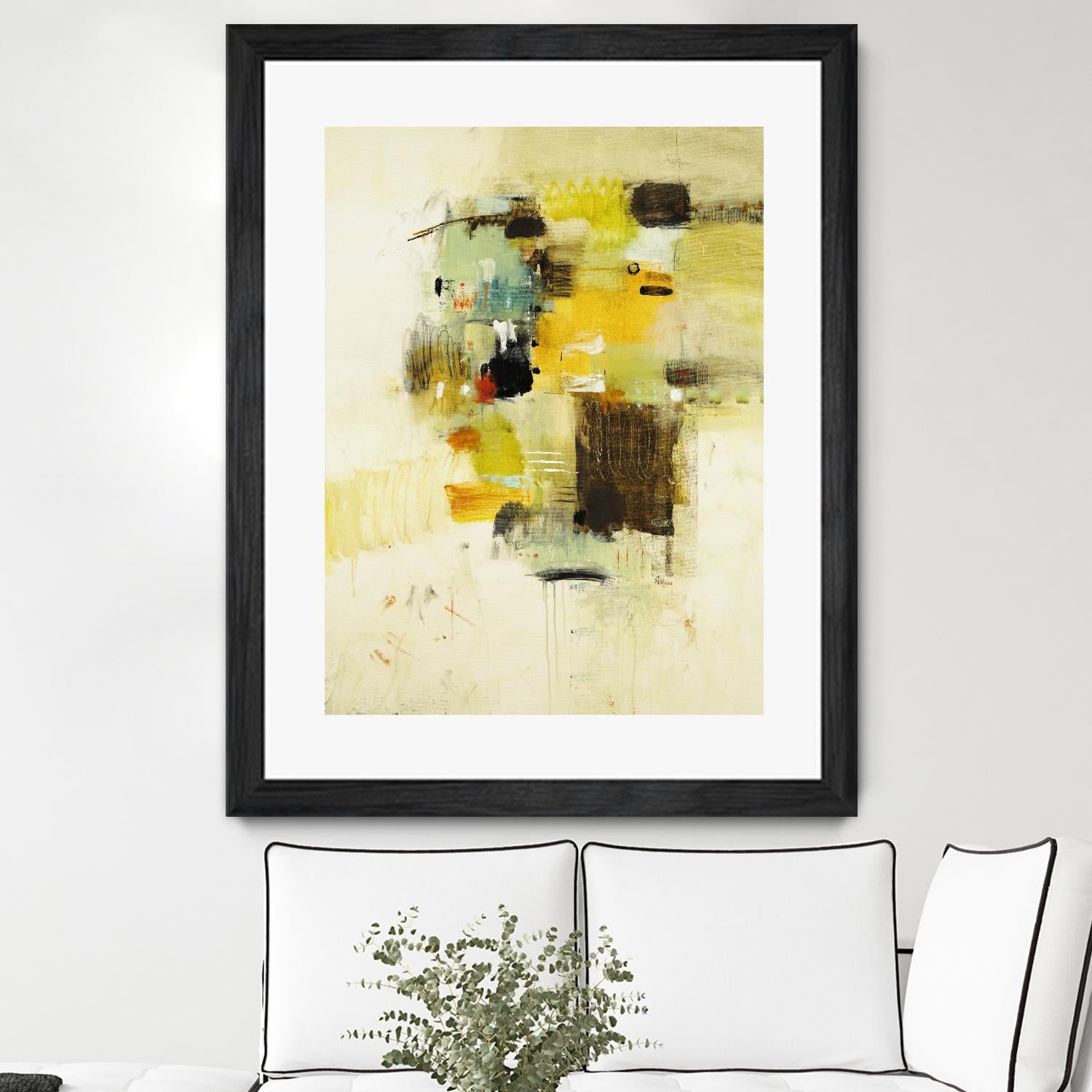 Get Aquainted I by Lisa Ridgers on GIANT ART - beige abstract