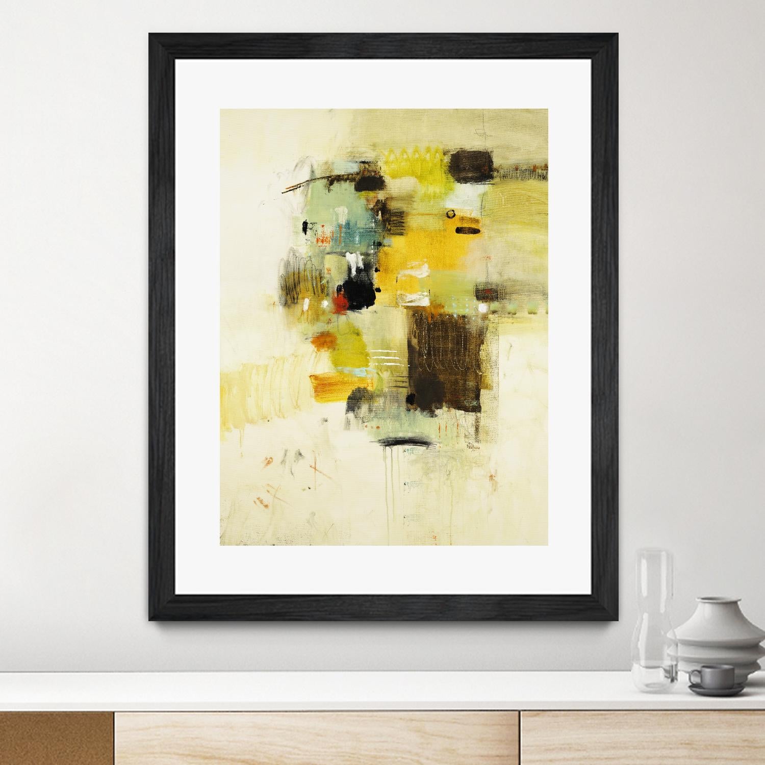 Get Aquainted I by Lisa Ridgers on GIANT ART - beige abstract