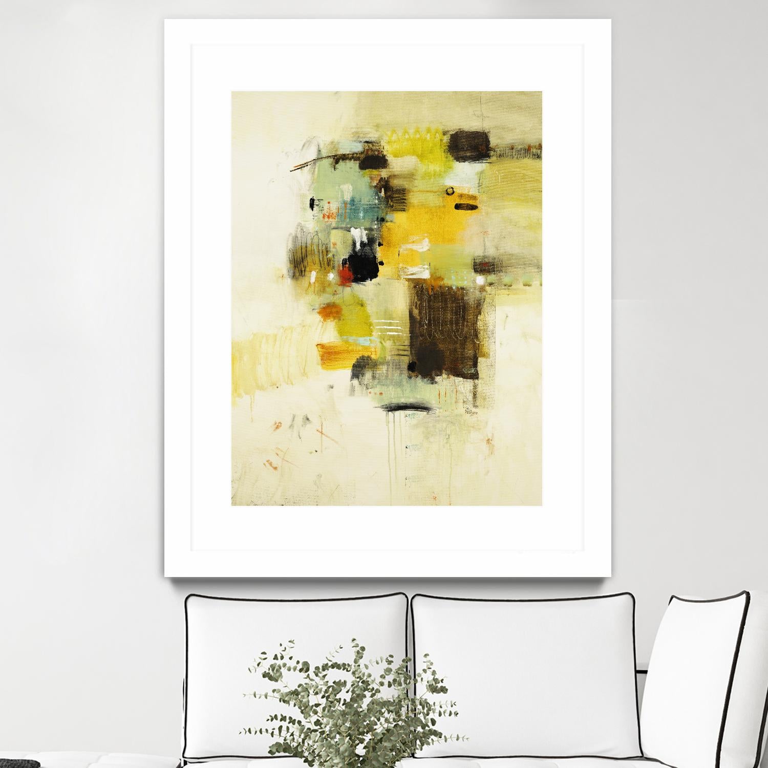 Get Aquainted I by Lisa Ridgers on GIANT ART - beige abstract