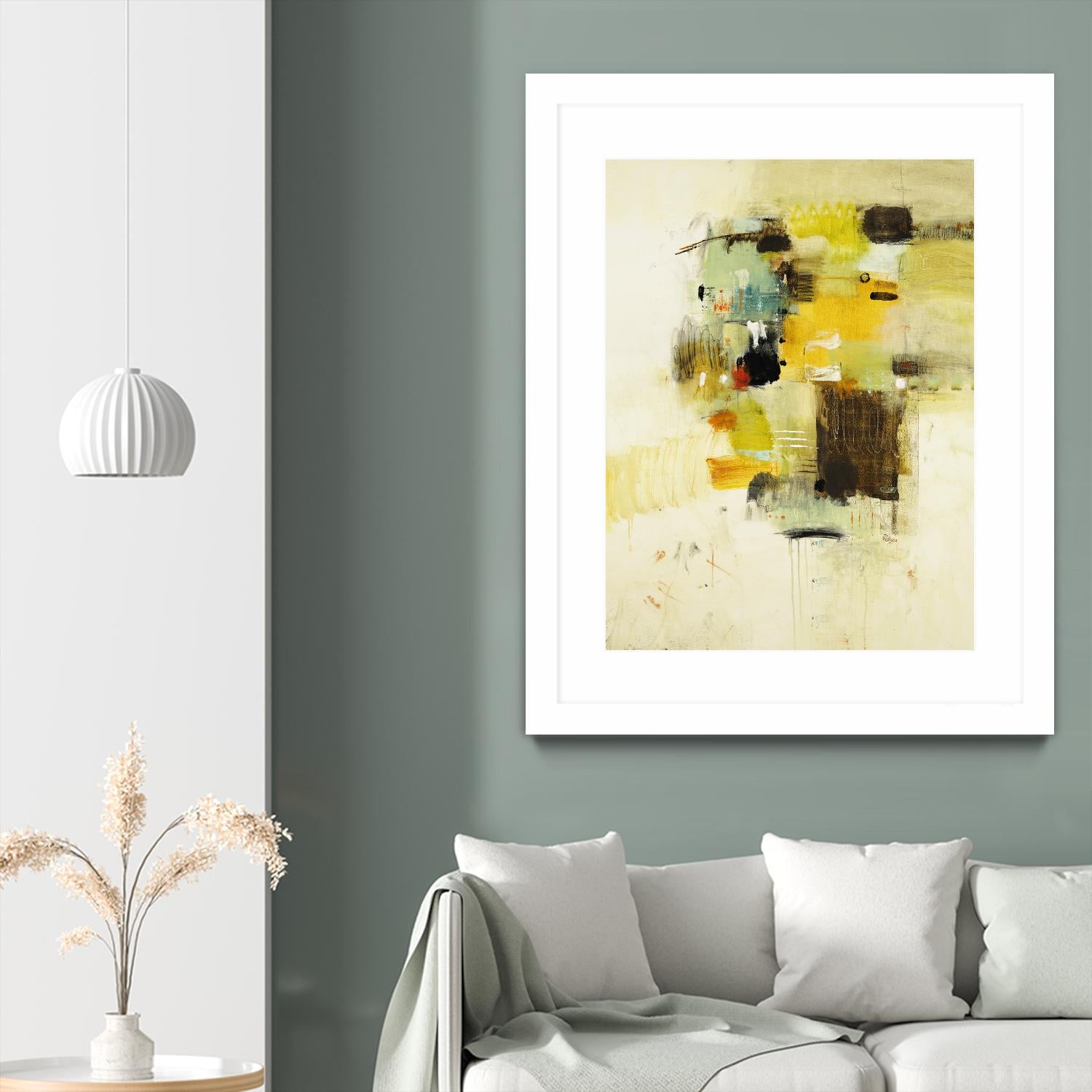 Get Aquainted I by Lisa Ridgers on GIANT ART - beige abstract