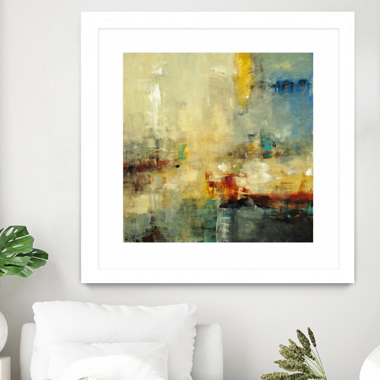 Look Before you Leap by Lisa Ridgers on GIANT ART - blue abstract