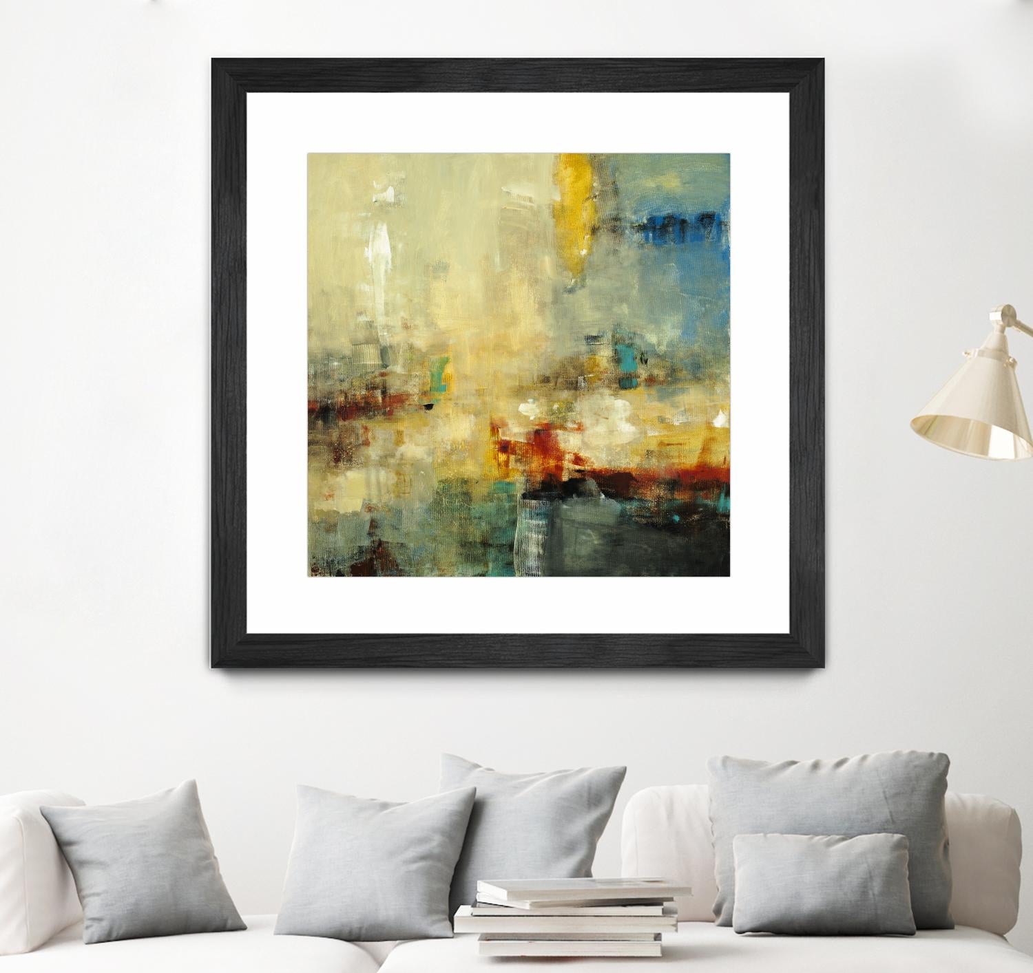 Look Before you Leap by Lisa Ridgers on GIANT ART - blue abstract