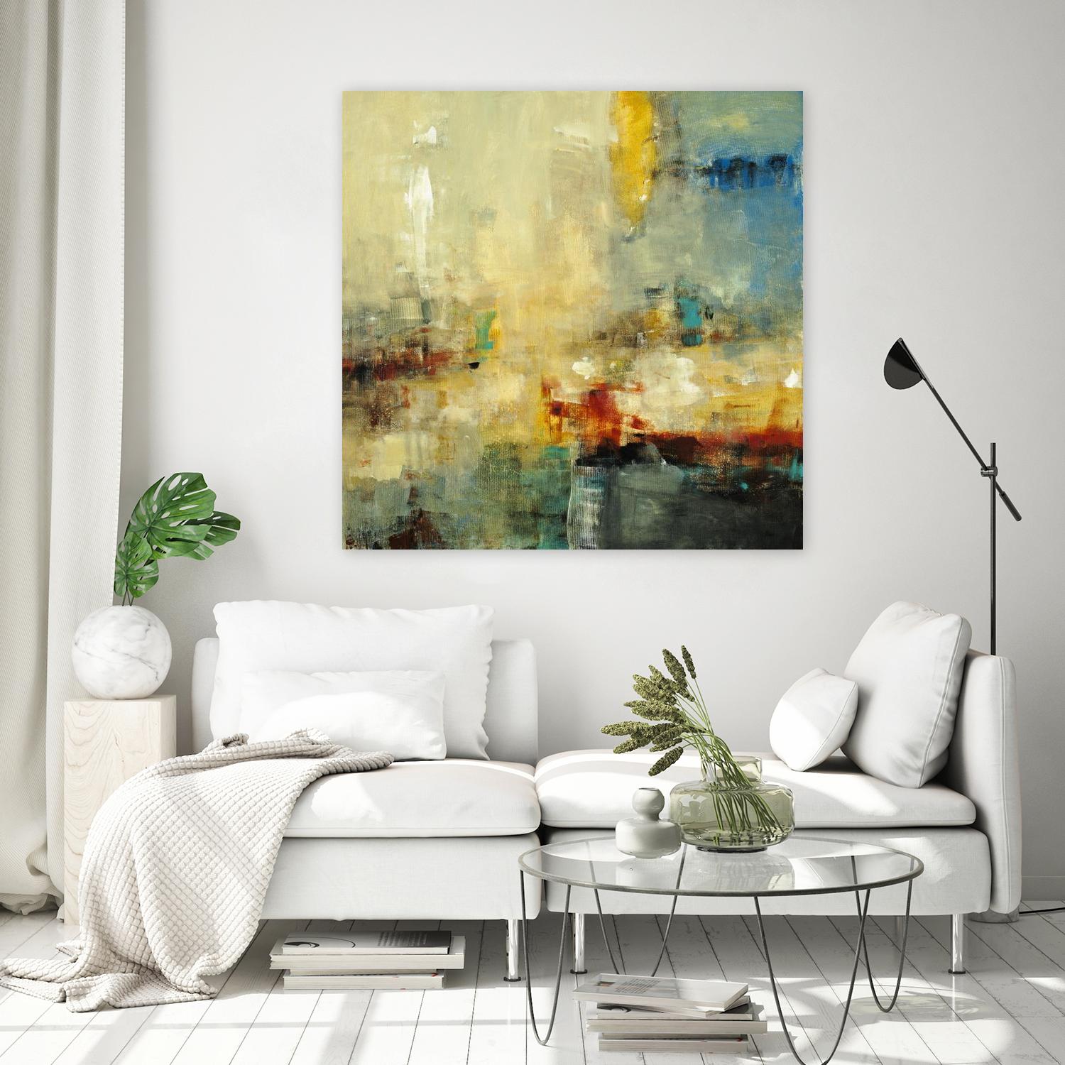 Look Before you Leap by Lisa Ridgers on GIANT ART - blue abstract