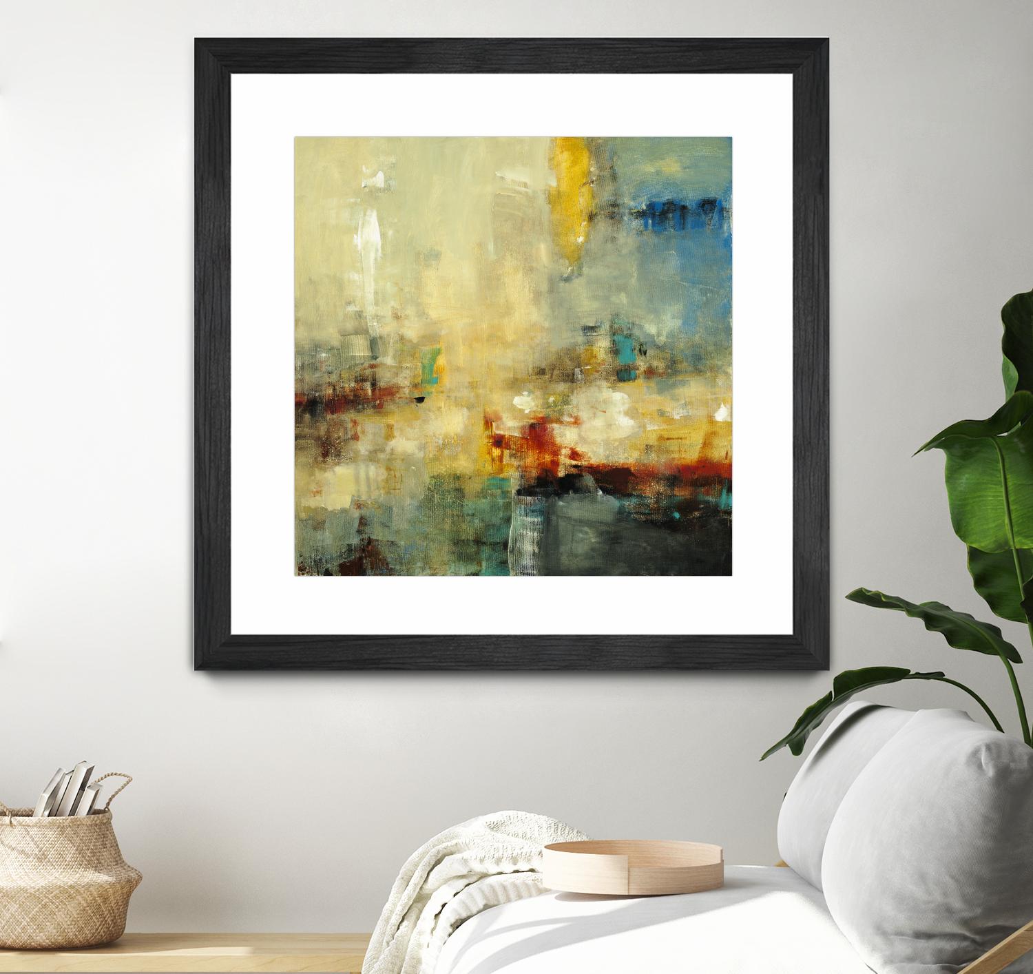 Look Before you Leap by Lisa Ridgers on GIANT ART - blue abstract