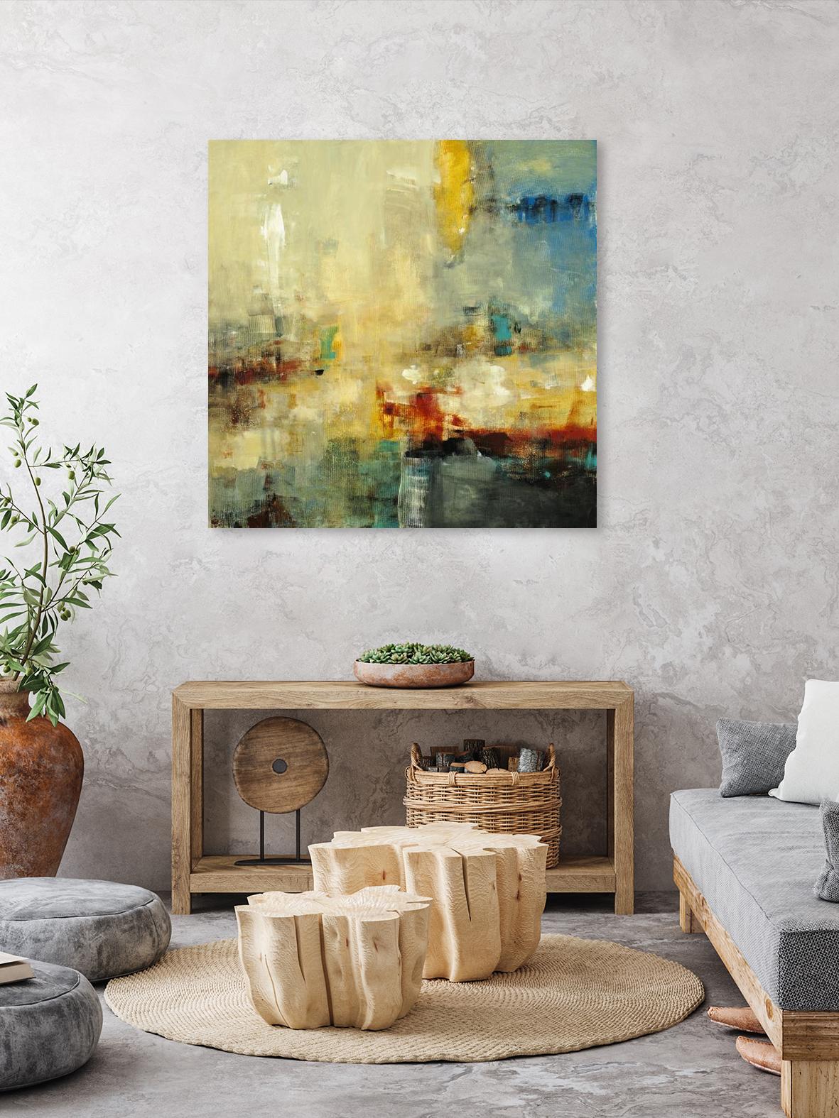 Look Before you Leap by Lisa Ridgers on GIANT ART - blue abstract