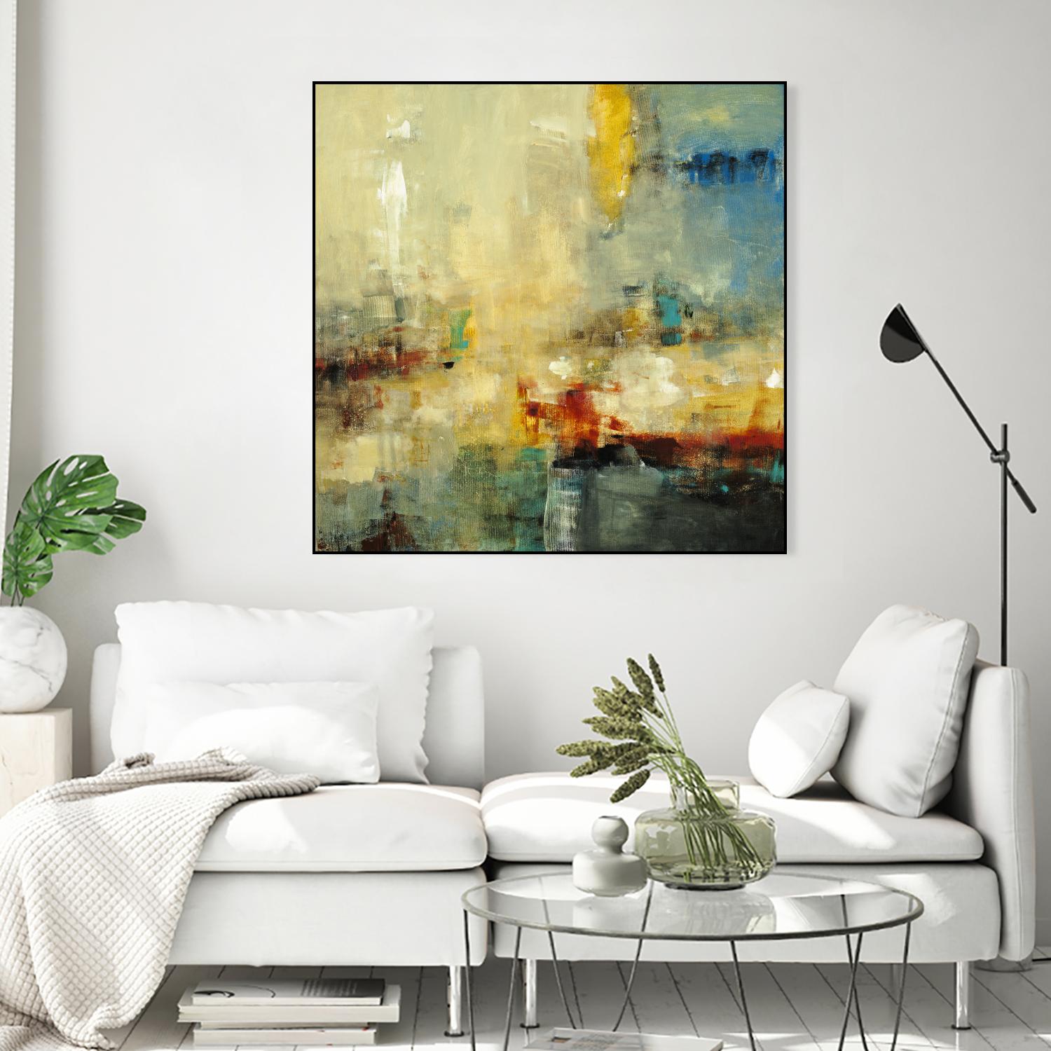 Look Before you Leap by Lisa Ridgers on GIANT ART - blue abstract