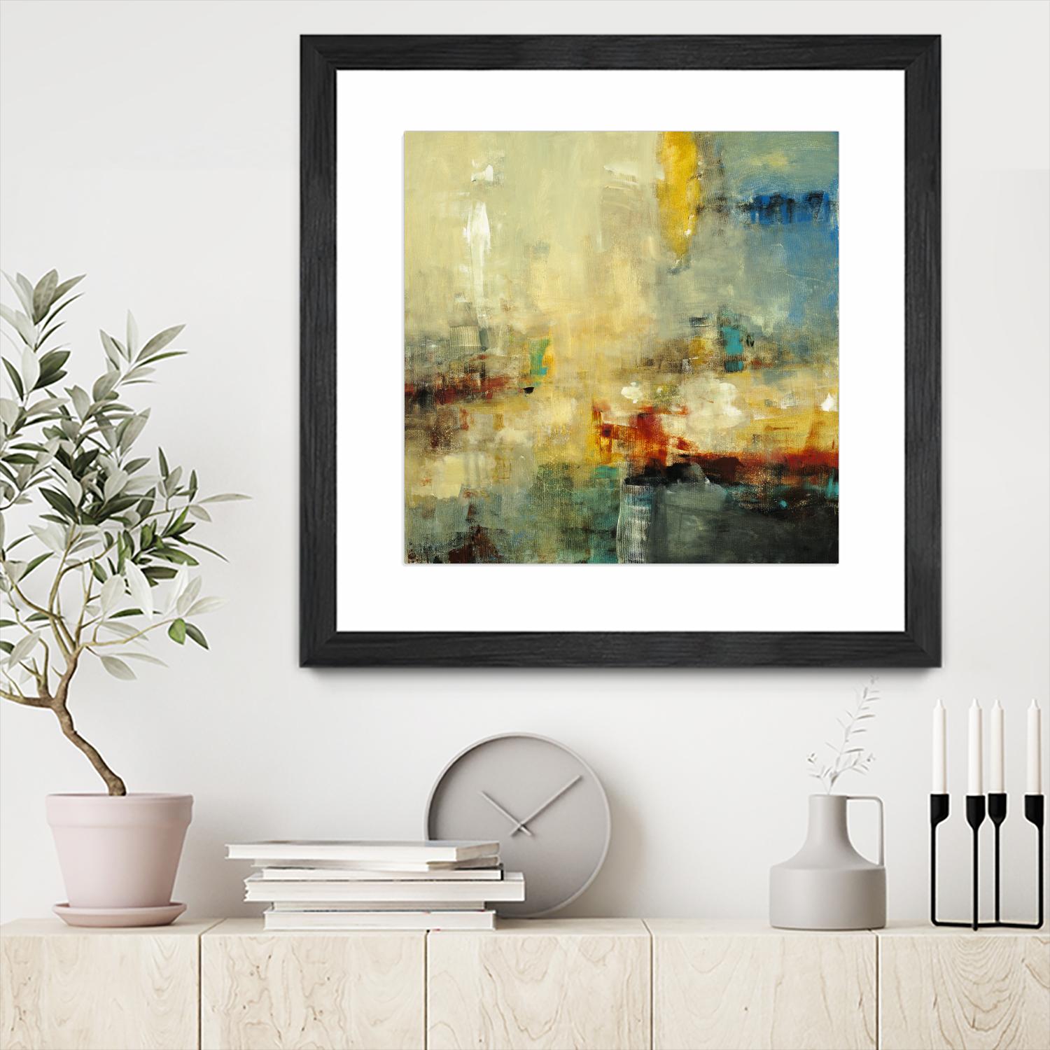 Look Before you Leap by Lisa Ridgers on GIANT ART - blue abstract