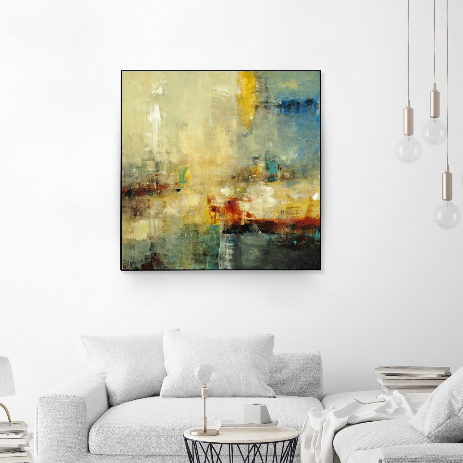 Look Before you Leap by Lisa Ridgers on GIANT ART - blue abstract