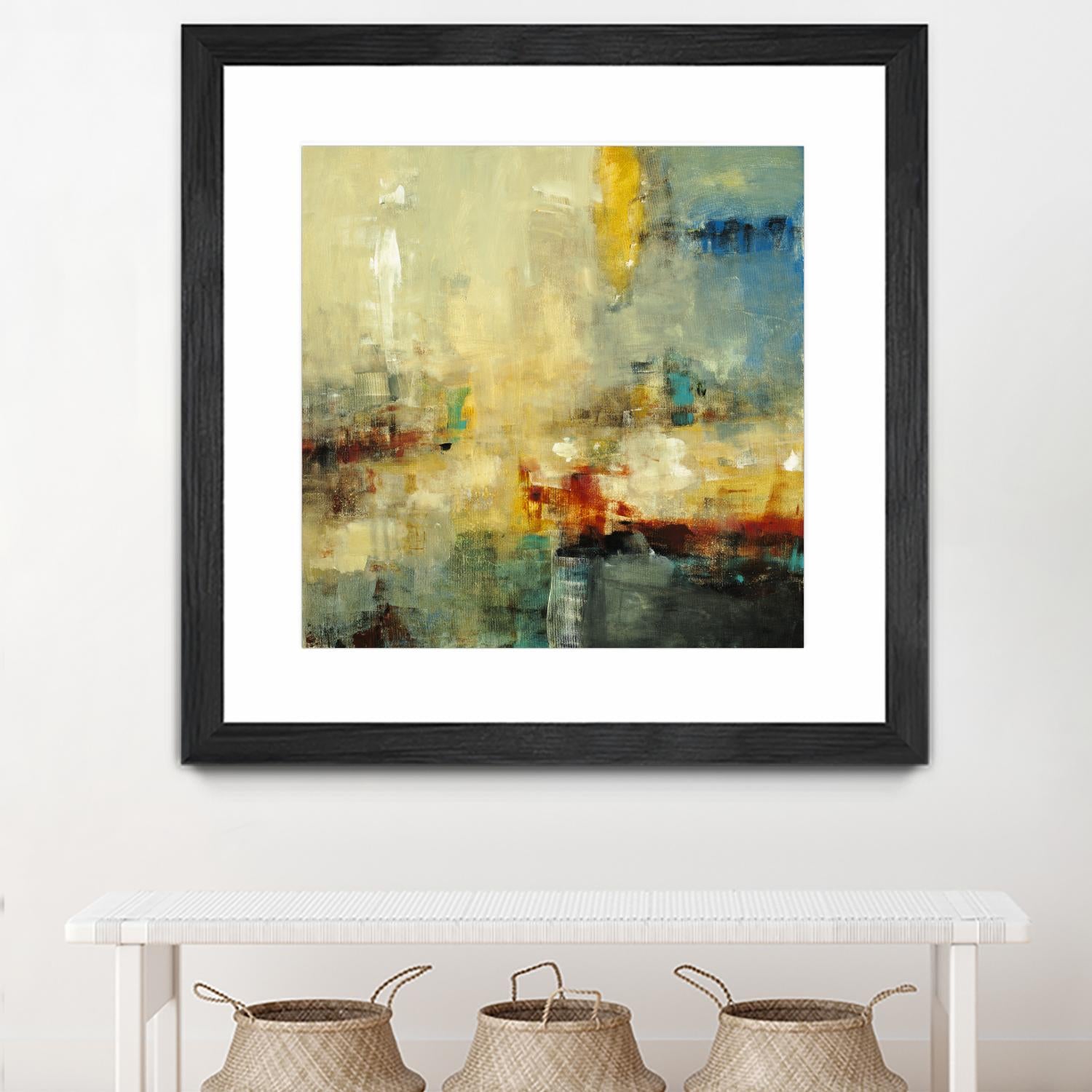 Look Before you Leap by Lisa Ridgers on GIANT ART - blue abstract